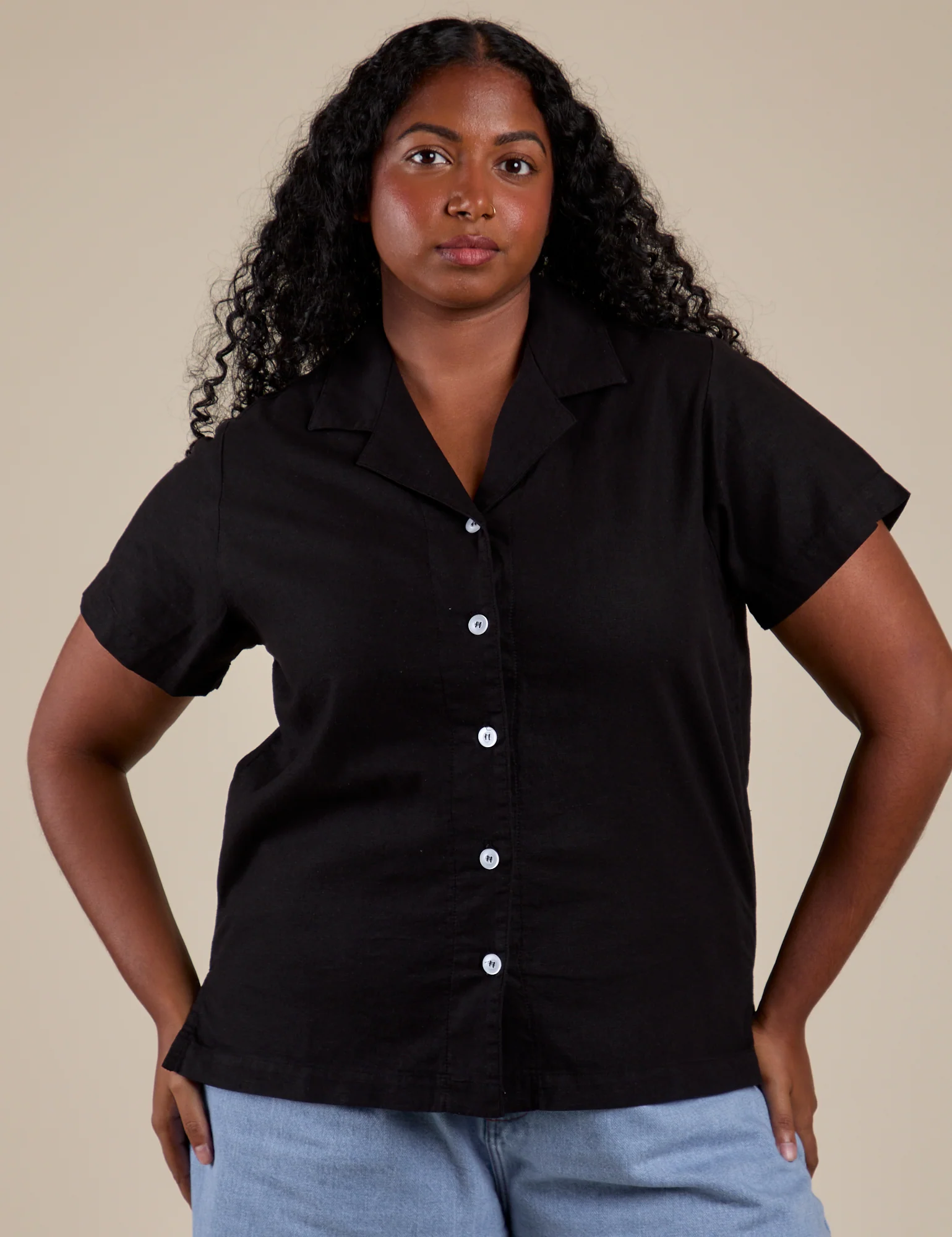 Pantry Button-Up - Basic Black - Image 3