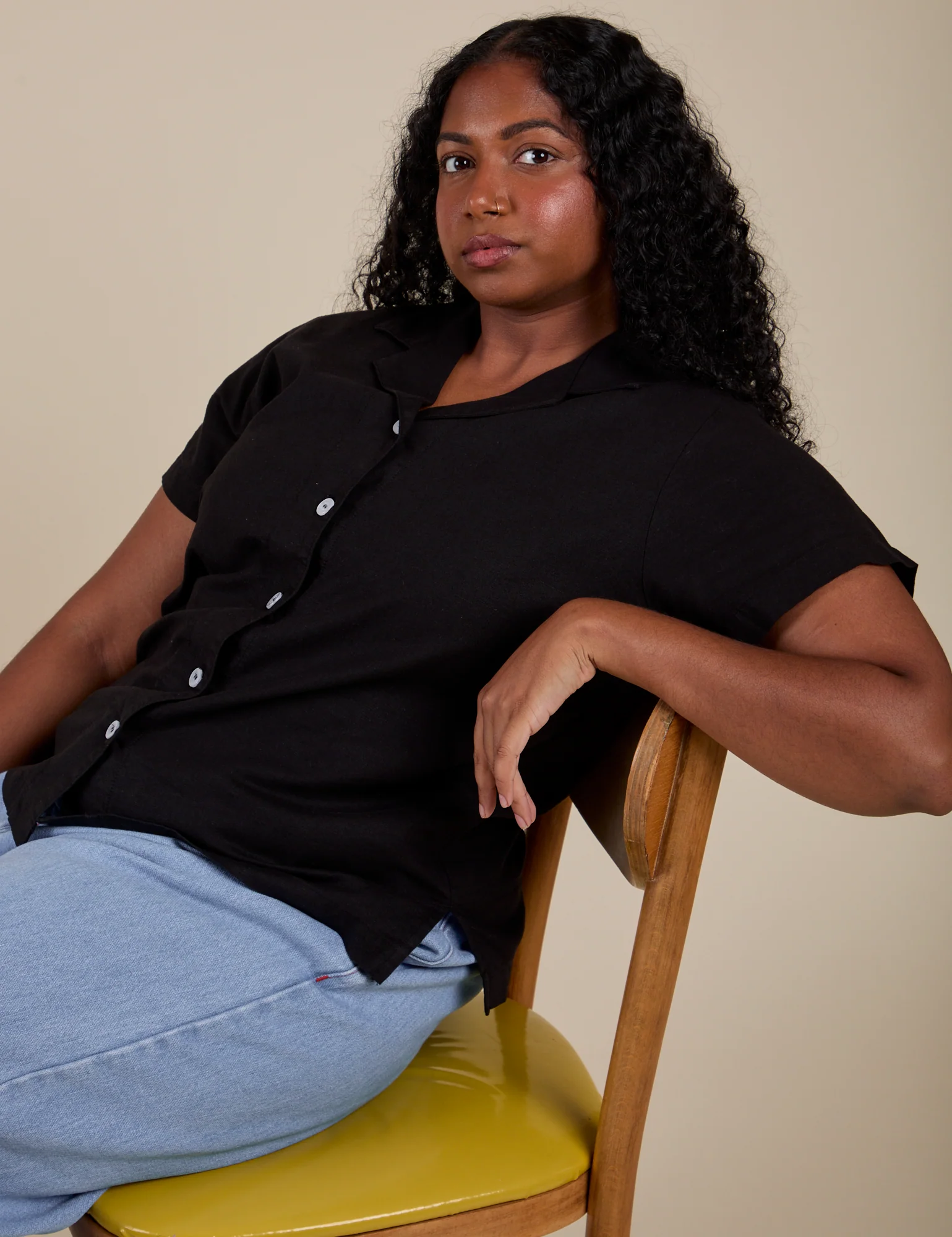 Pantry Button-Up - Basic Black - Image 7