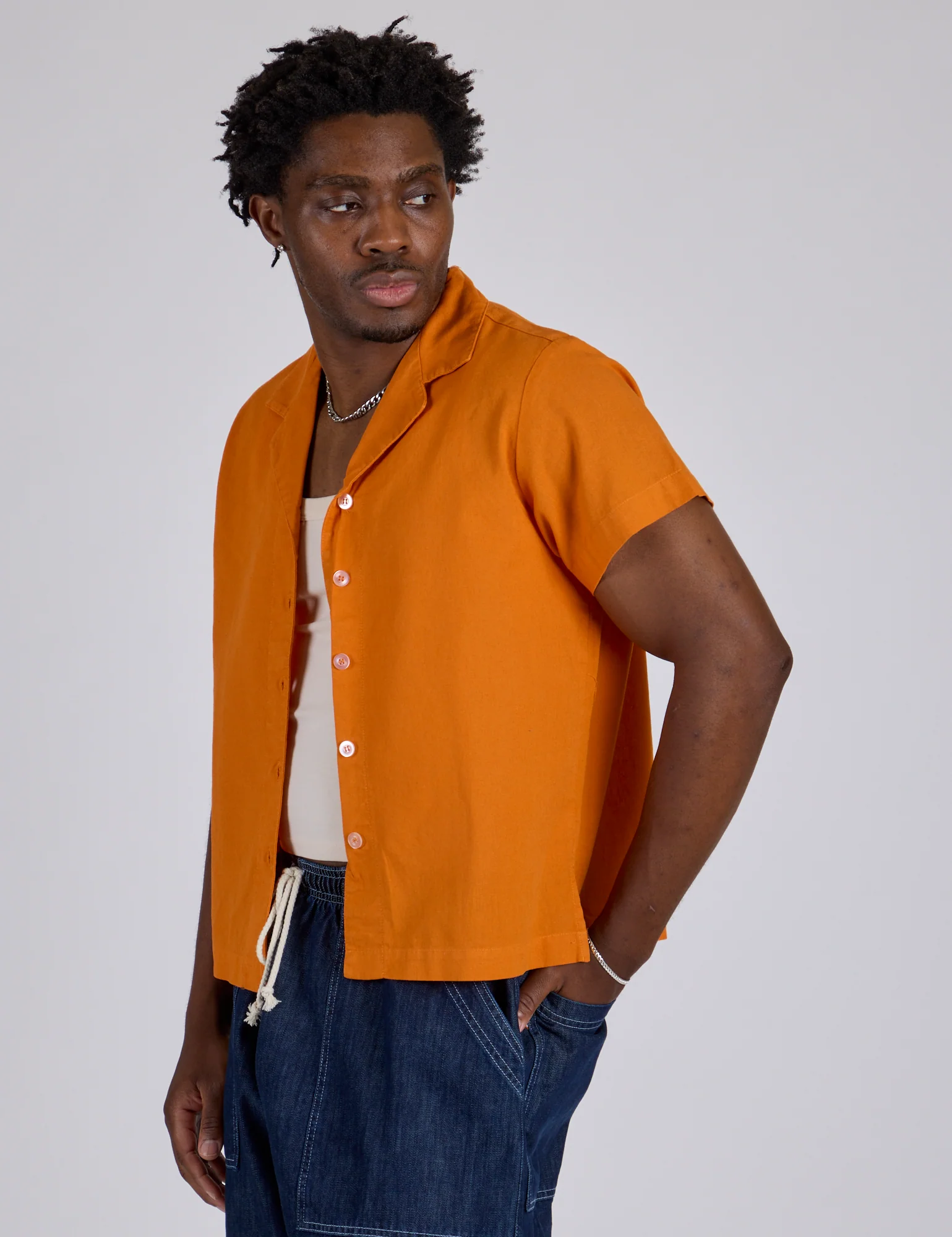 Pantry Button-Up - Creamsicle Orange *FINAL SALE* - Image 4