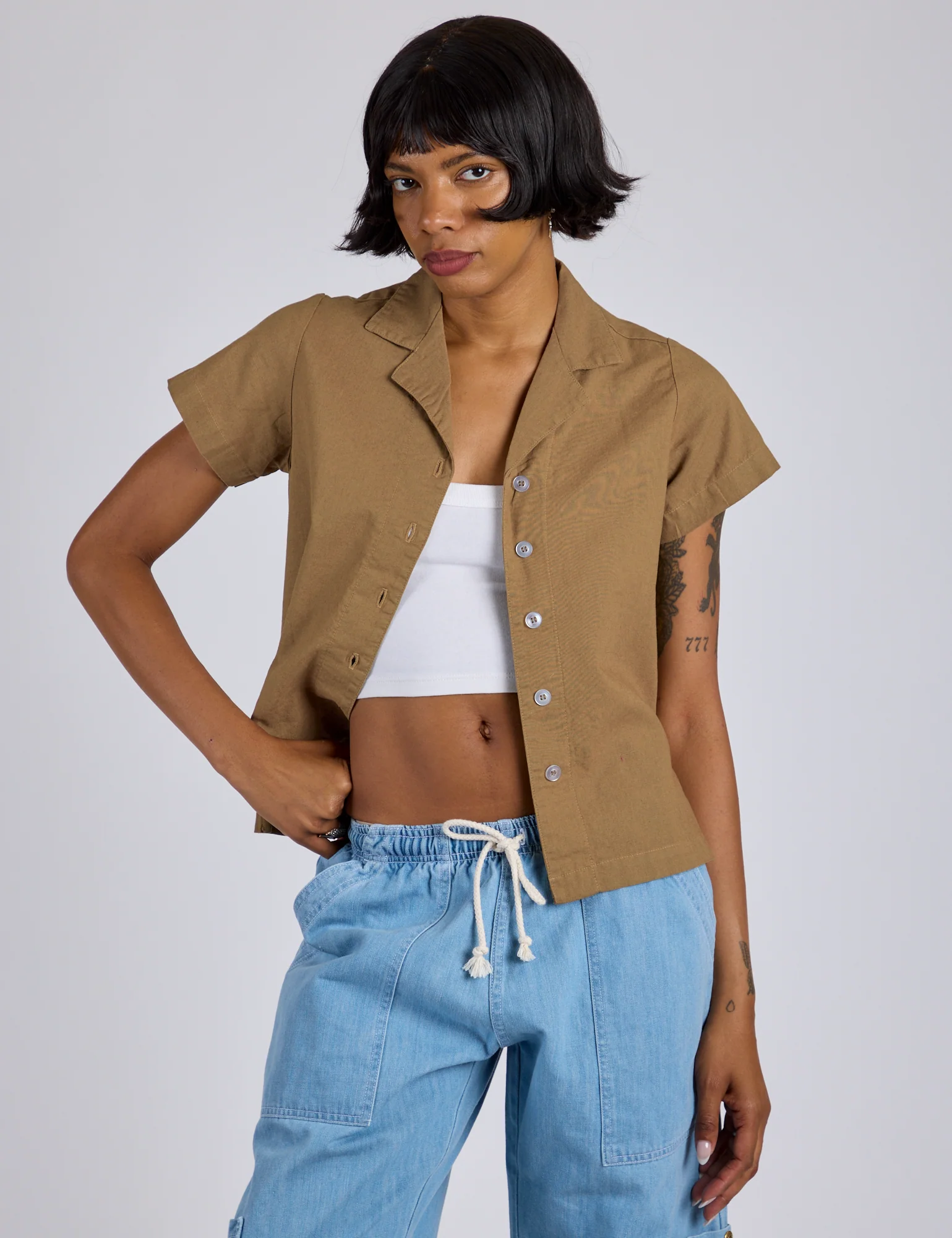 Pantry Button-Up - Desert Brown *FINAL SALE*