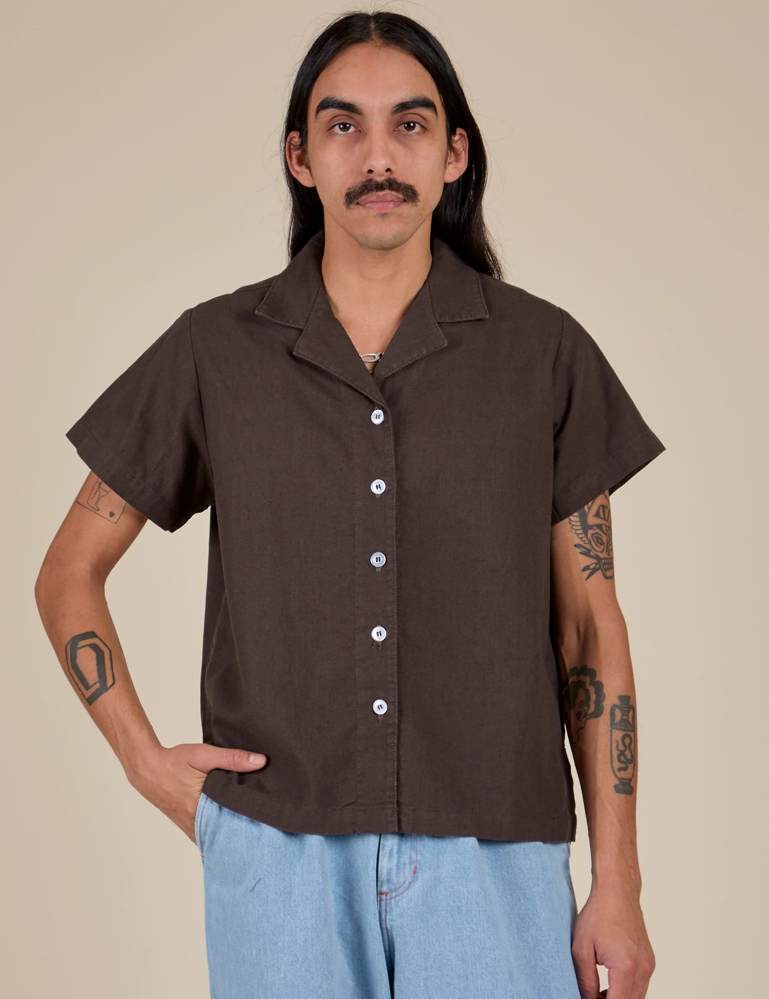 Pantry Button-Up - Espresso Brown - Image 2