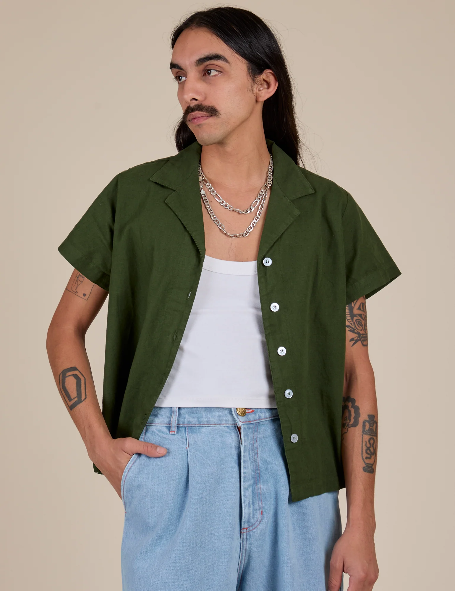 Pantry Button-Up - Evergreen - Image 11