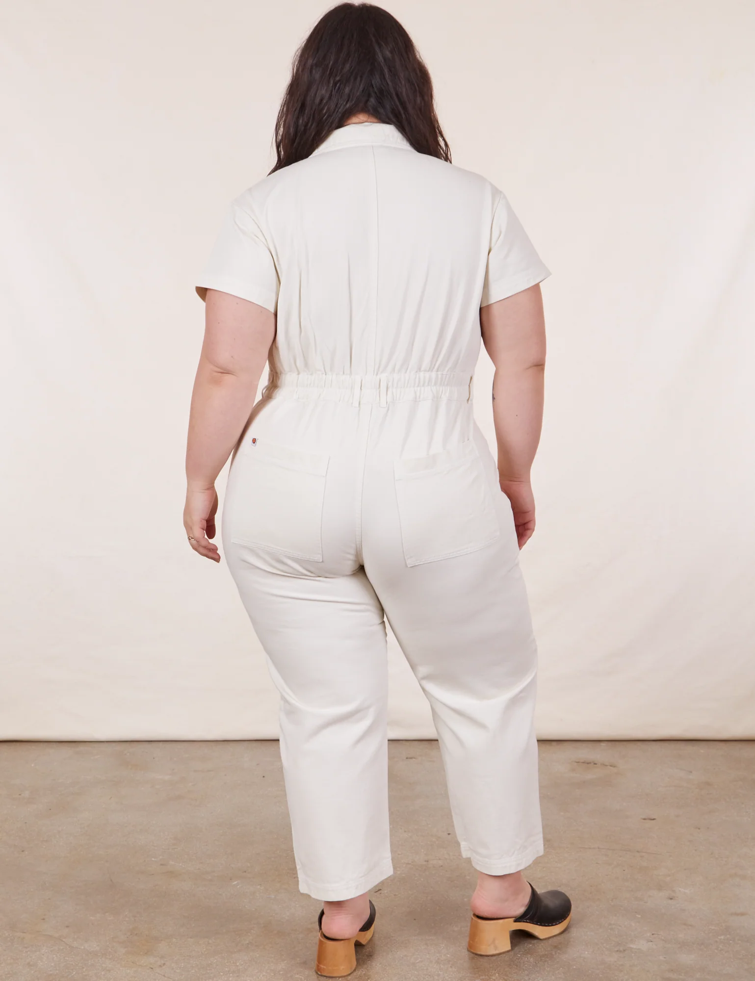 Petite Short Sleeve Jumpsuit - Vintage Tee White - Image 15