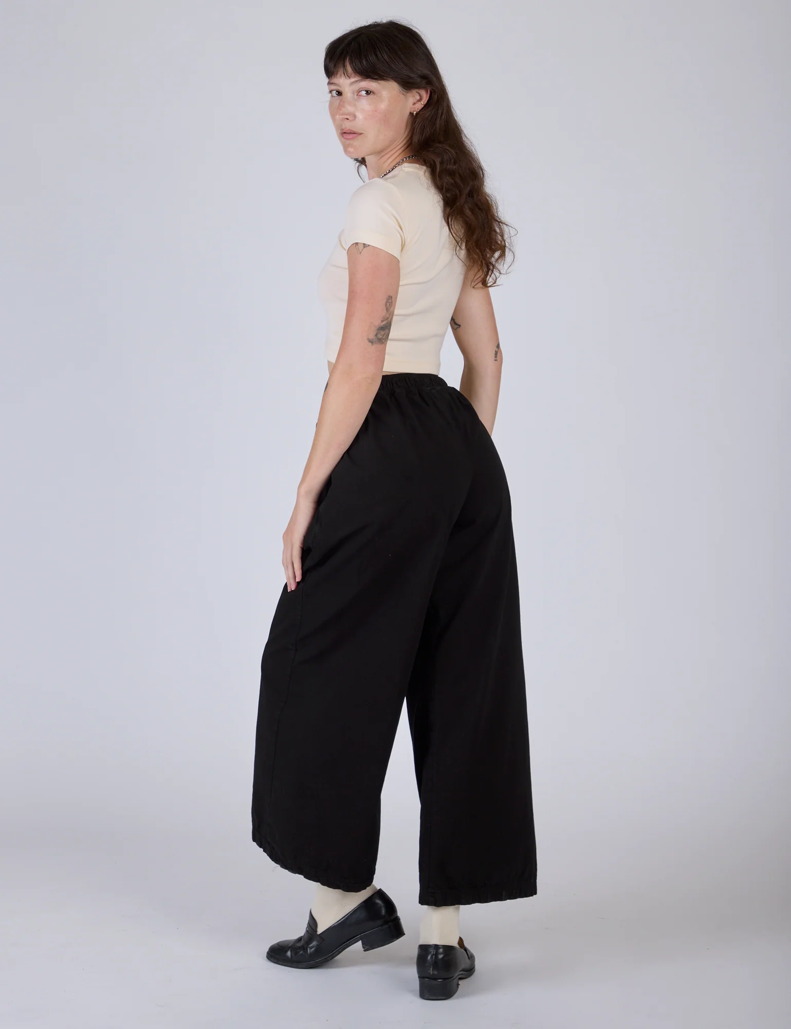 Pleated Pull-On Pants - Basic Black - Image 6