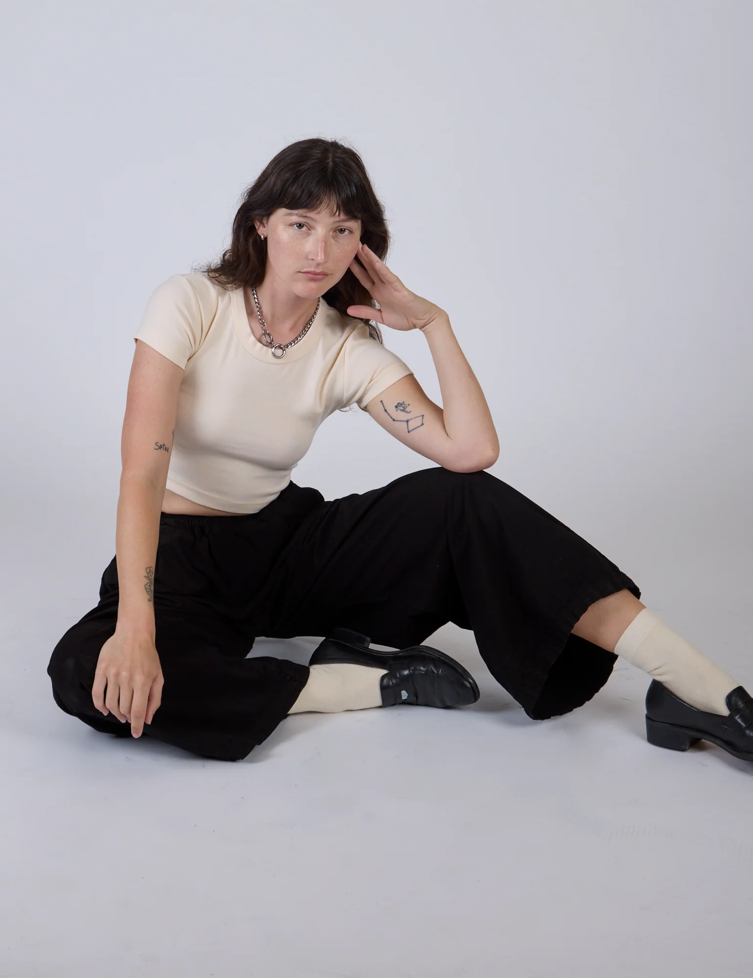 Pleated Pull-On Pants - Basic Black - Image 7