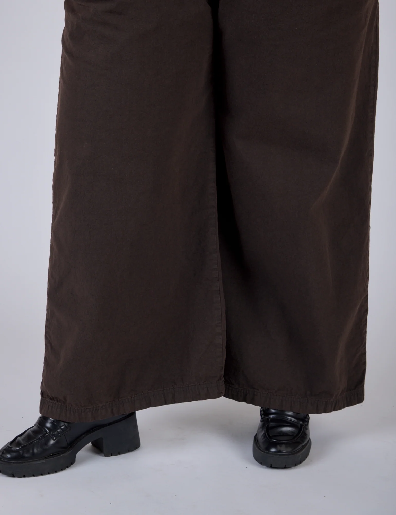 Pleated Pull-On Pants - Espresso Brown - Image 12