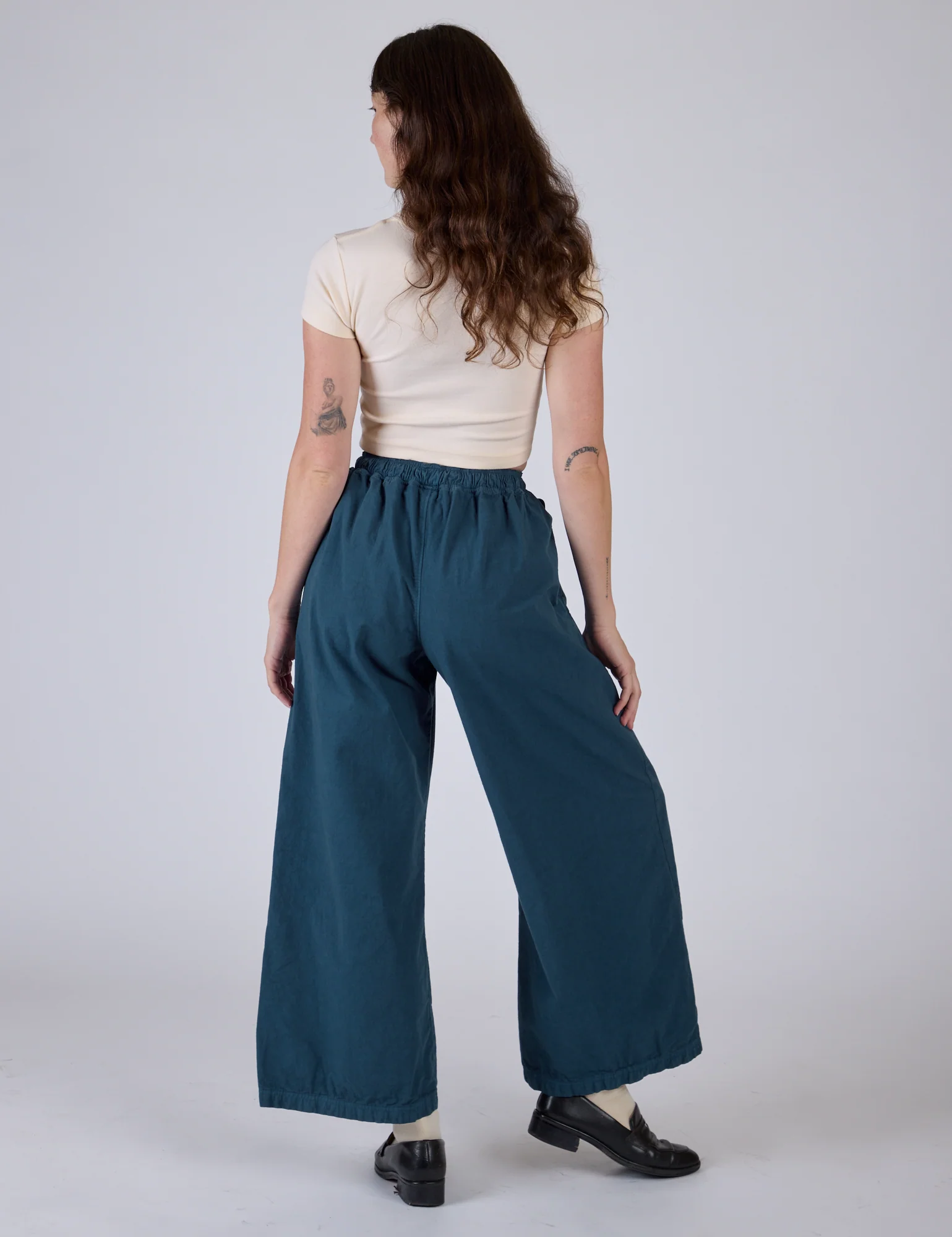 Pleated Pull-On Pants - Lagoon - Image 15