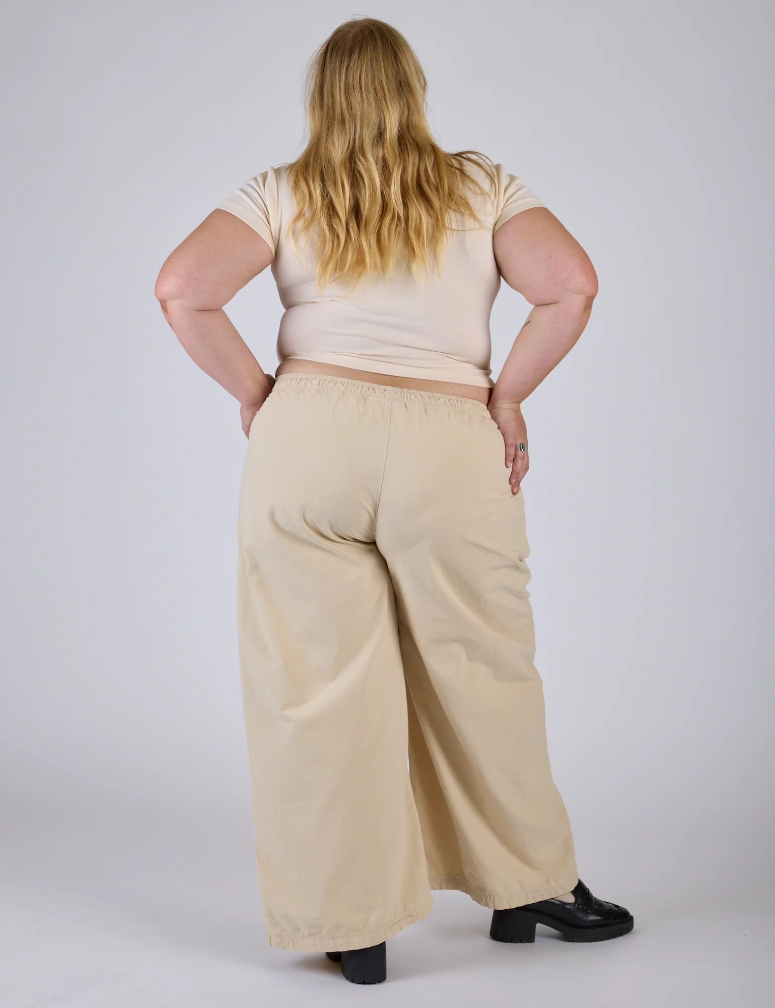 Pleated Pull-On Pants - Vintage Off-White - Image 12