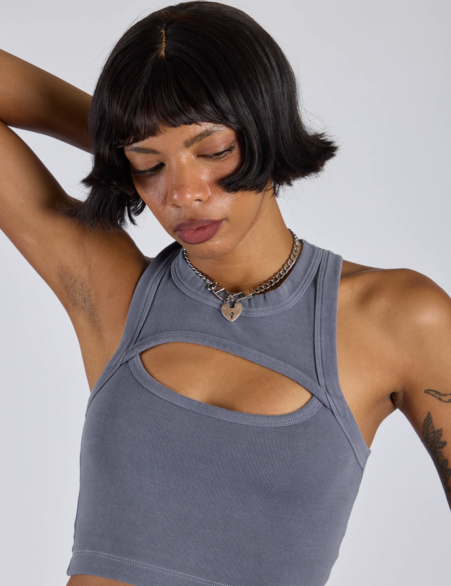 Porthole Tank - Washed Grey - Image 9