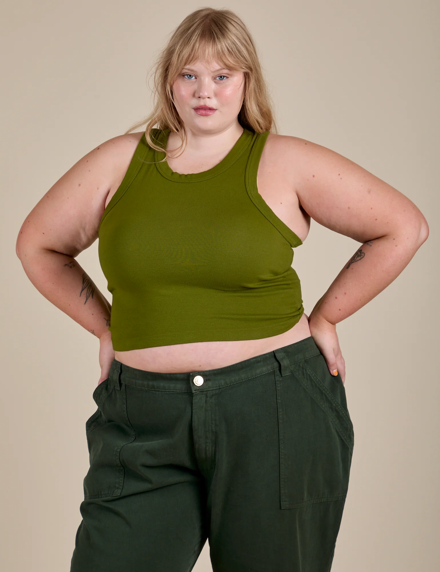 Racerback Tank - Summer Olive - Image 13