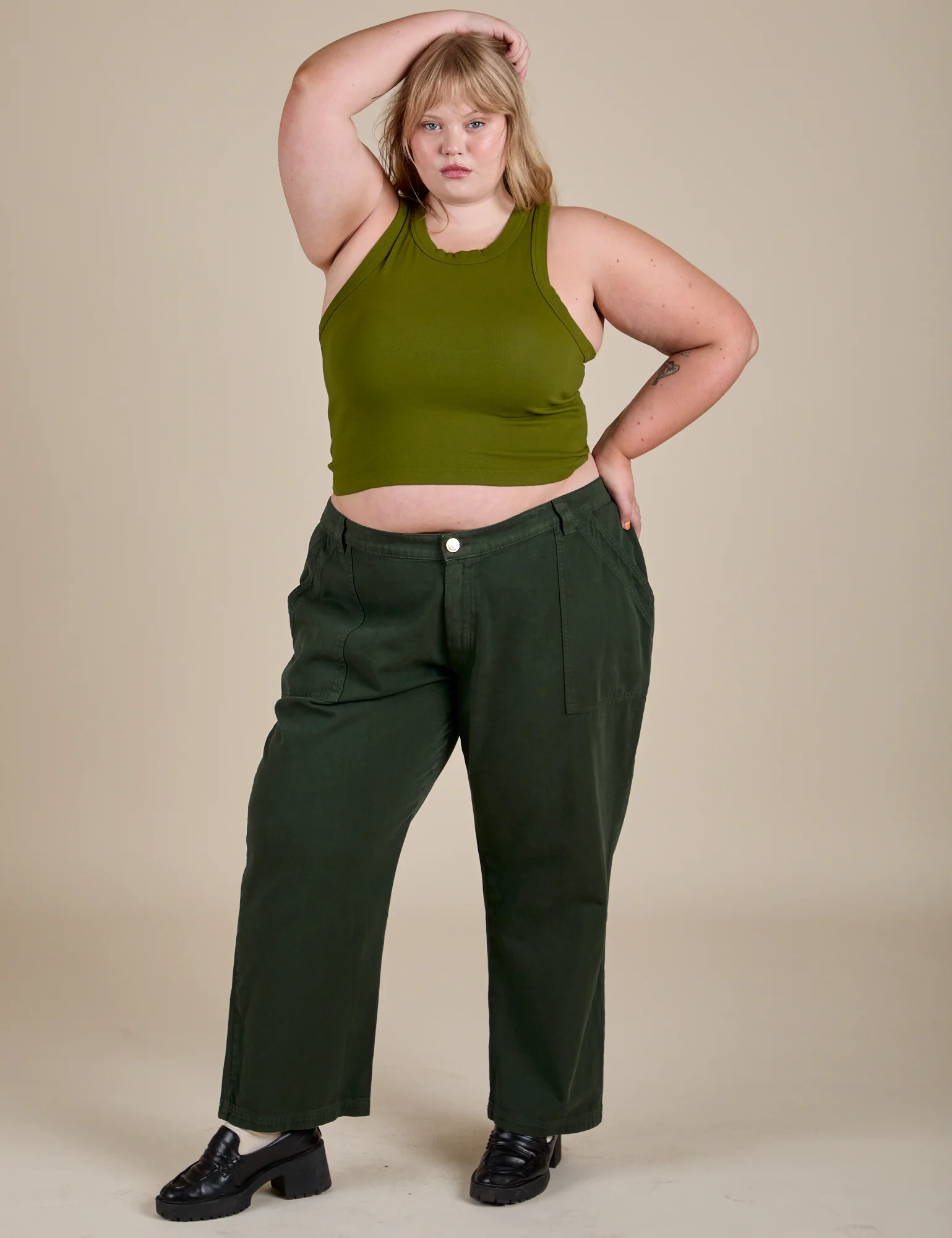 Racerback Tank - Summer Olive - Image 15