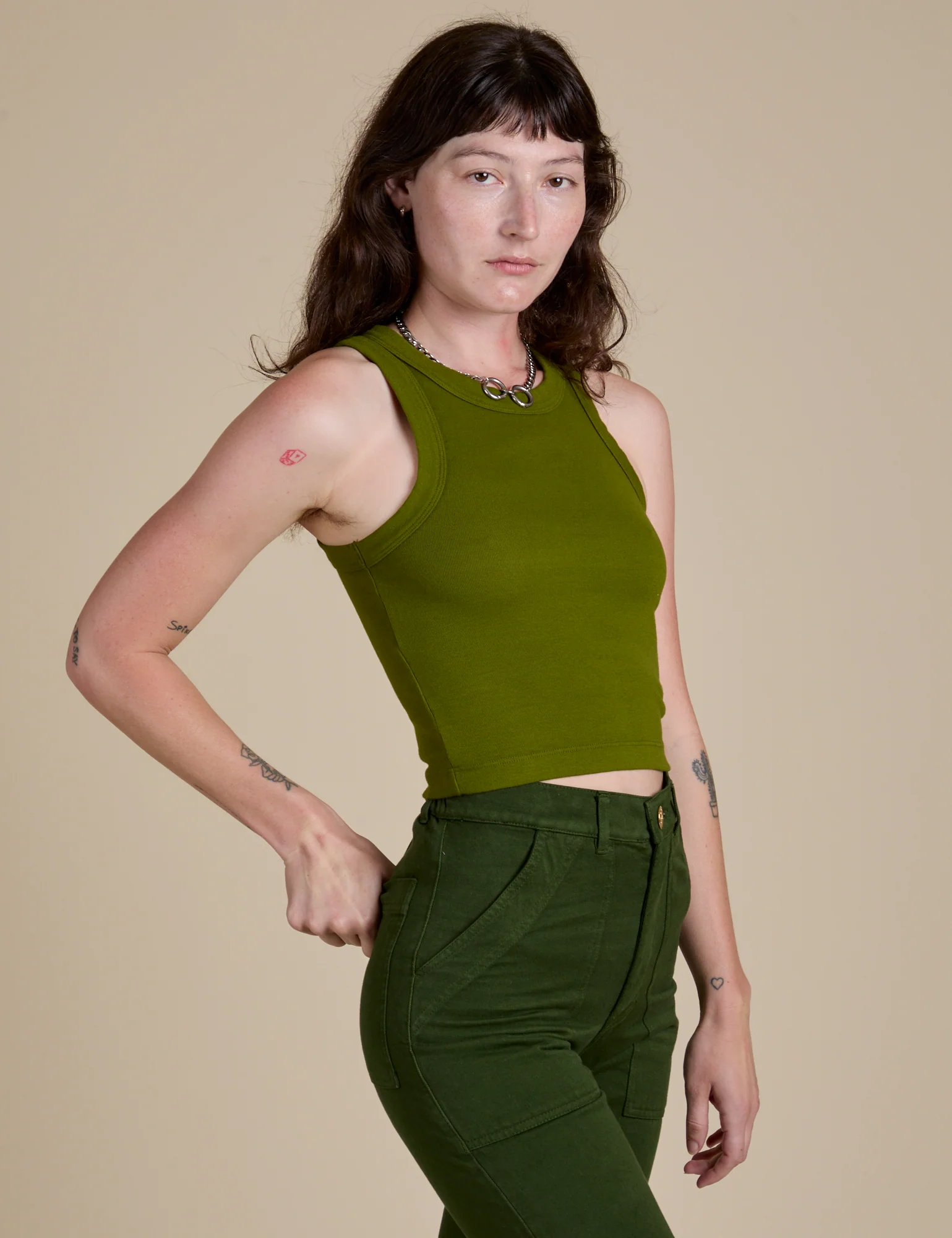 Racerback Tank - Summer Olive - Image 9
