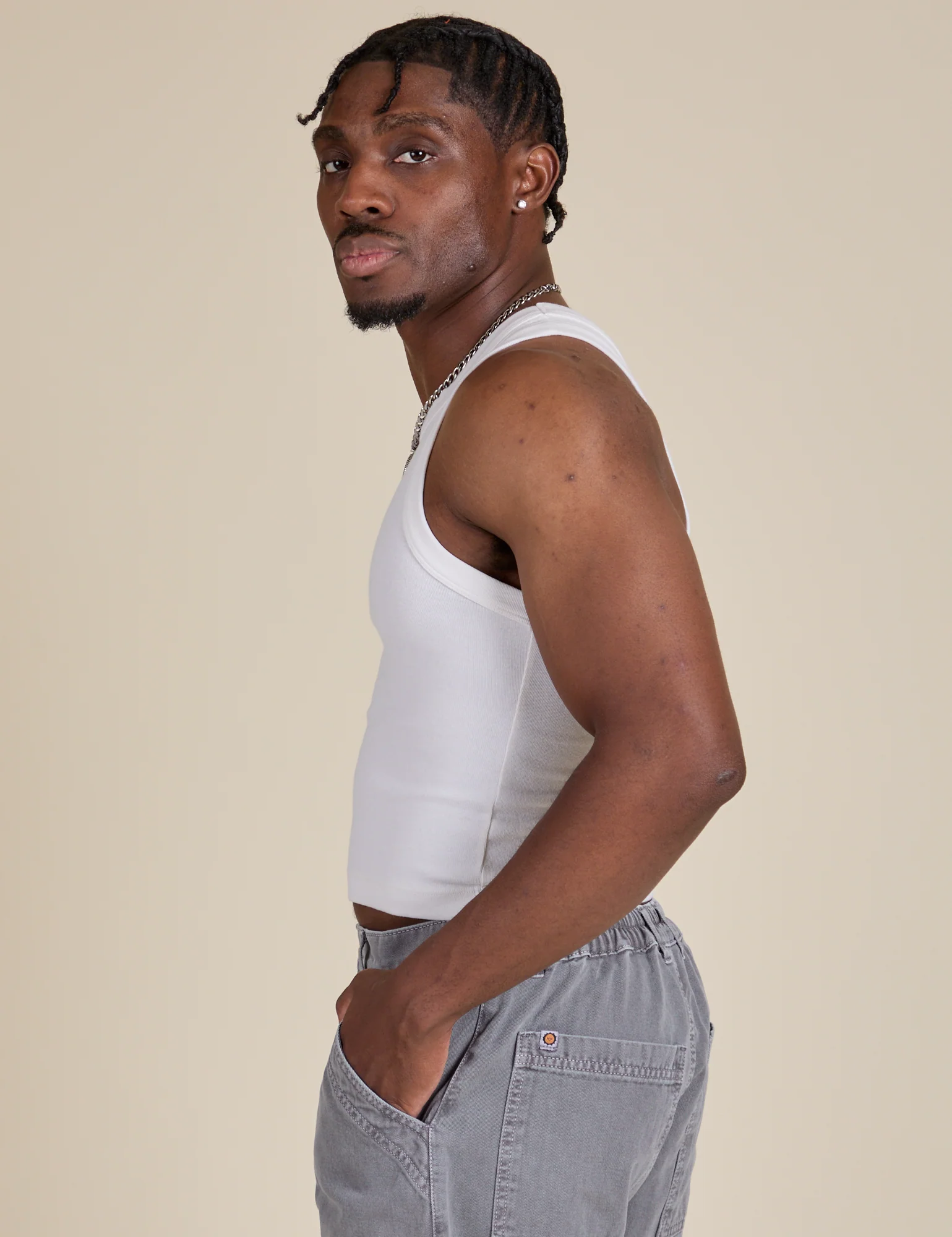 Racerback Tank - Vintage Tee White - Image 10