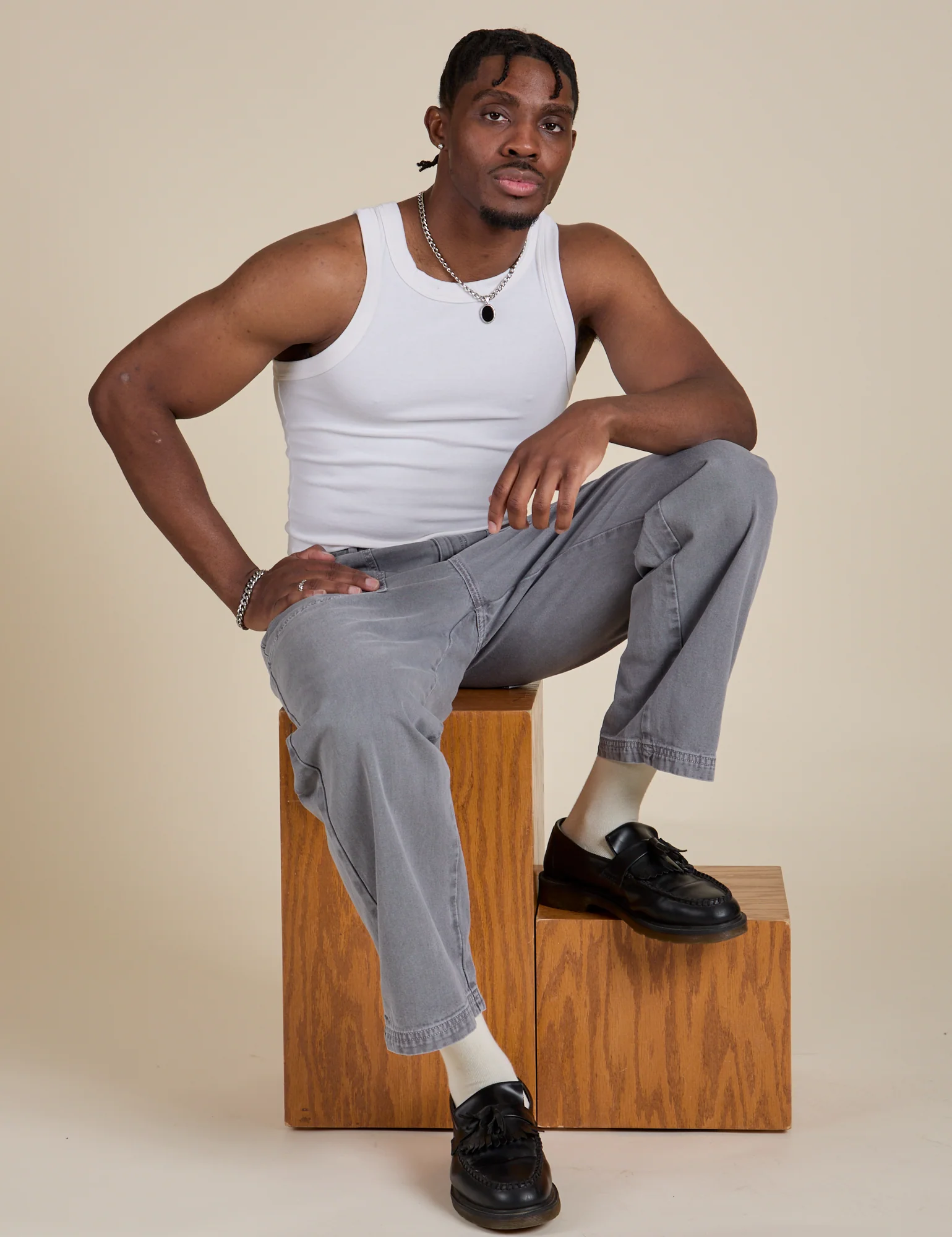 Racerback Tank - Vintage Tee White - Image 12
