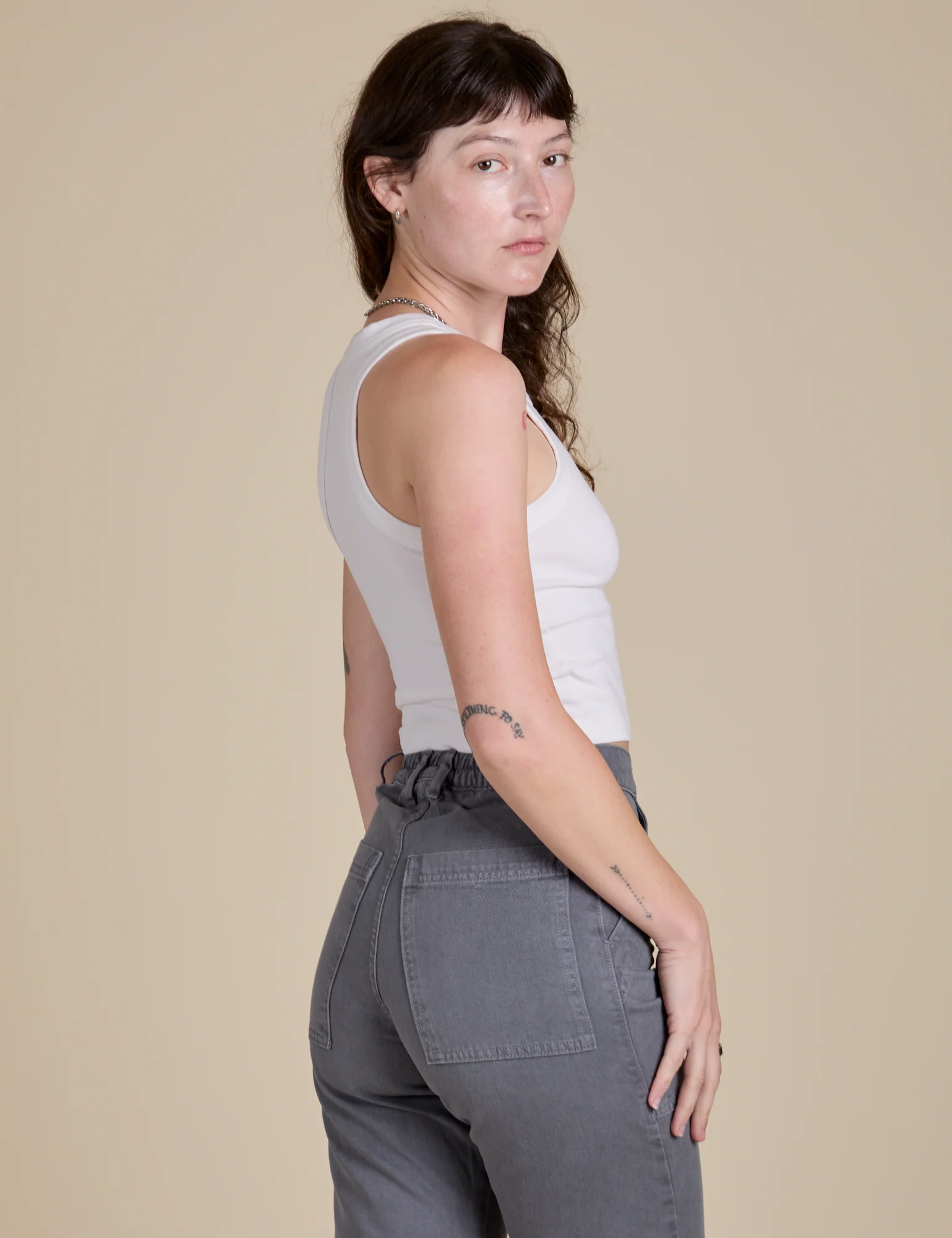 Racerback Tank - Vintage Tee White - Image 16