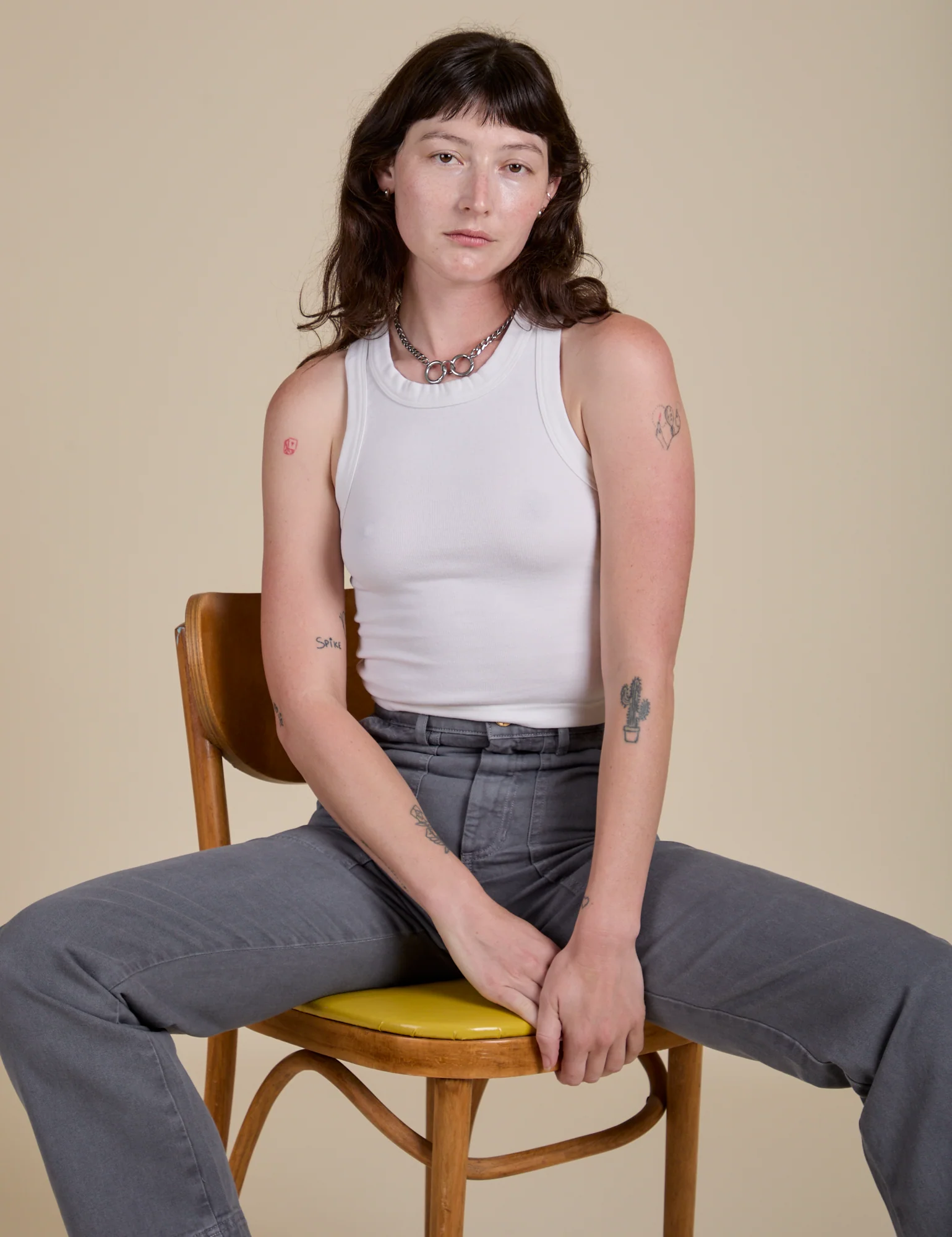 Racerback Tank - Vintage Tee White - Image 19