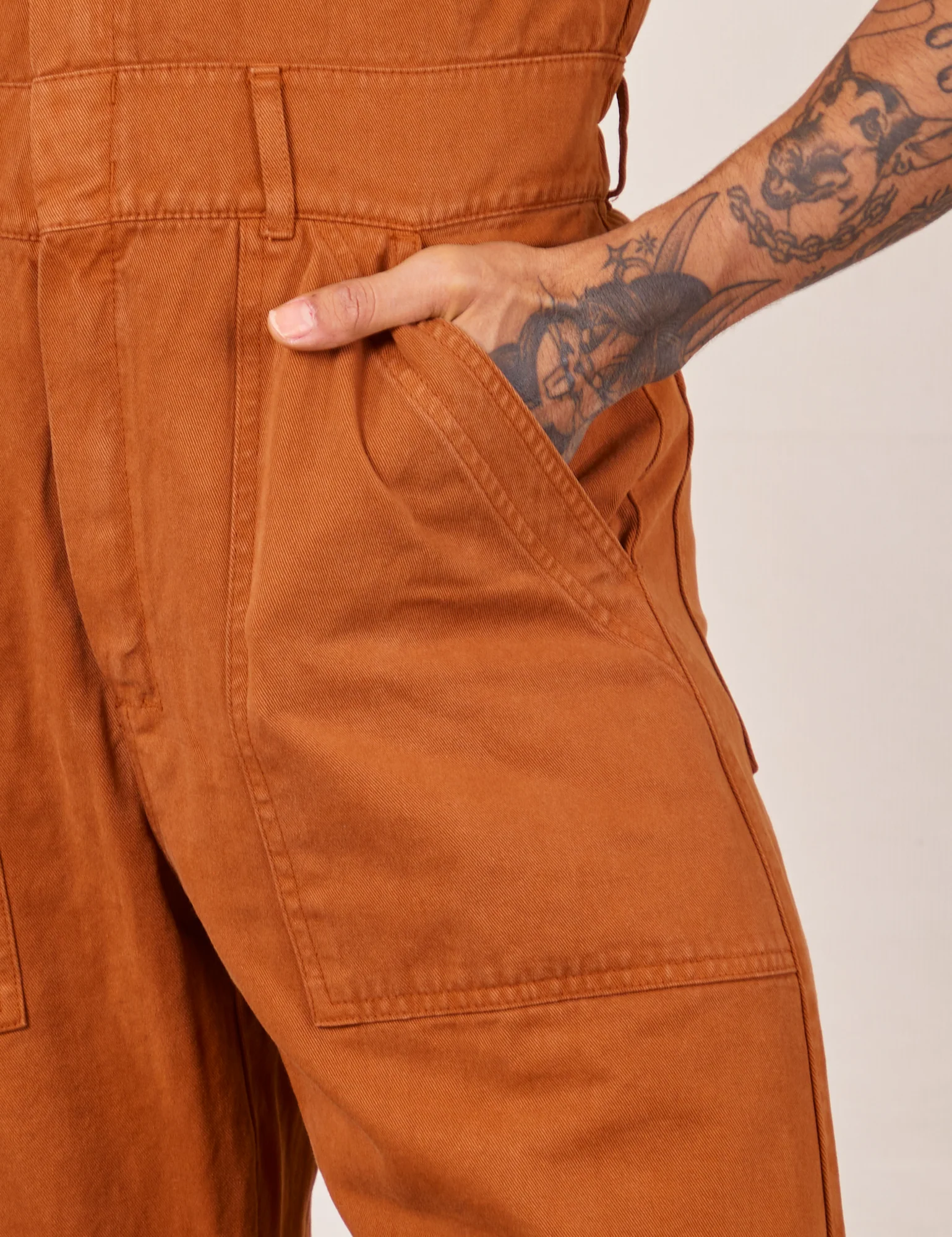 Short Sleeve Jumpsuit - Burnt Terracotta *FINAL SALE* - Image 19
