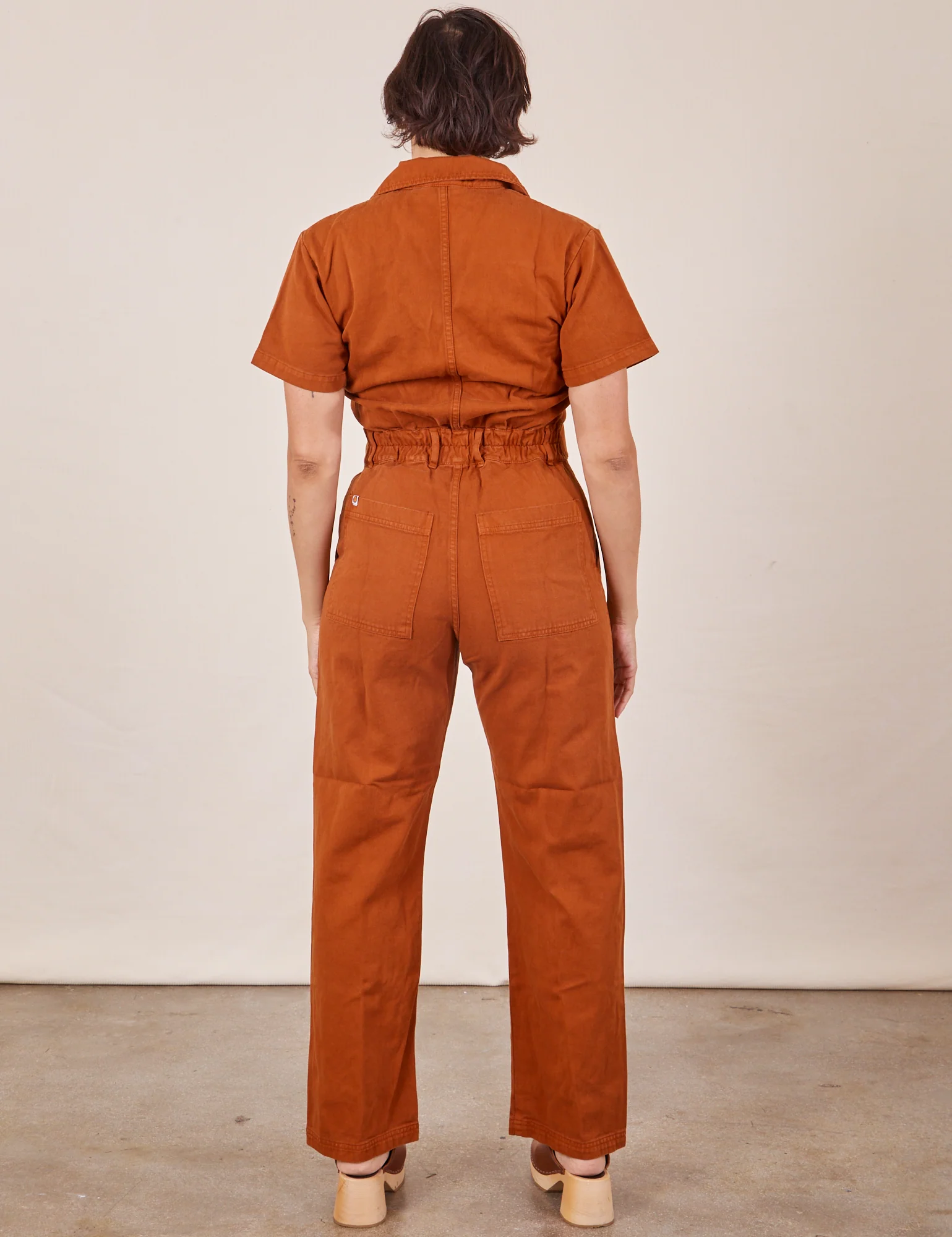 Short Sleeve Jumpsuit - Burnt Terracotta *FINAL SALE* - Image 29