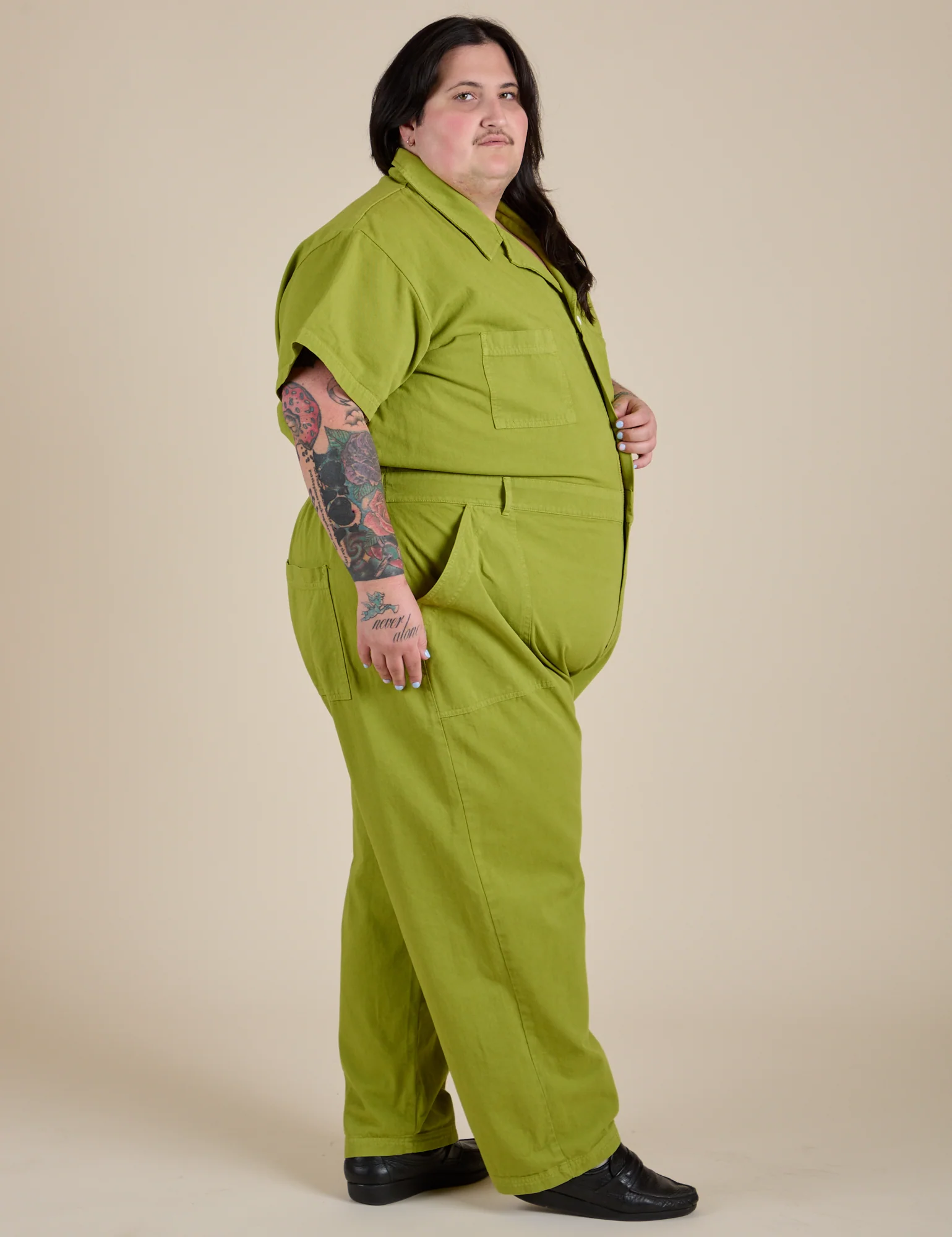Short Sleeve Jumpsuit - Gross Green - Image 13