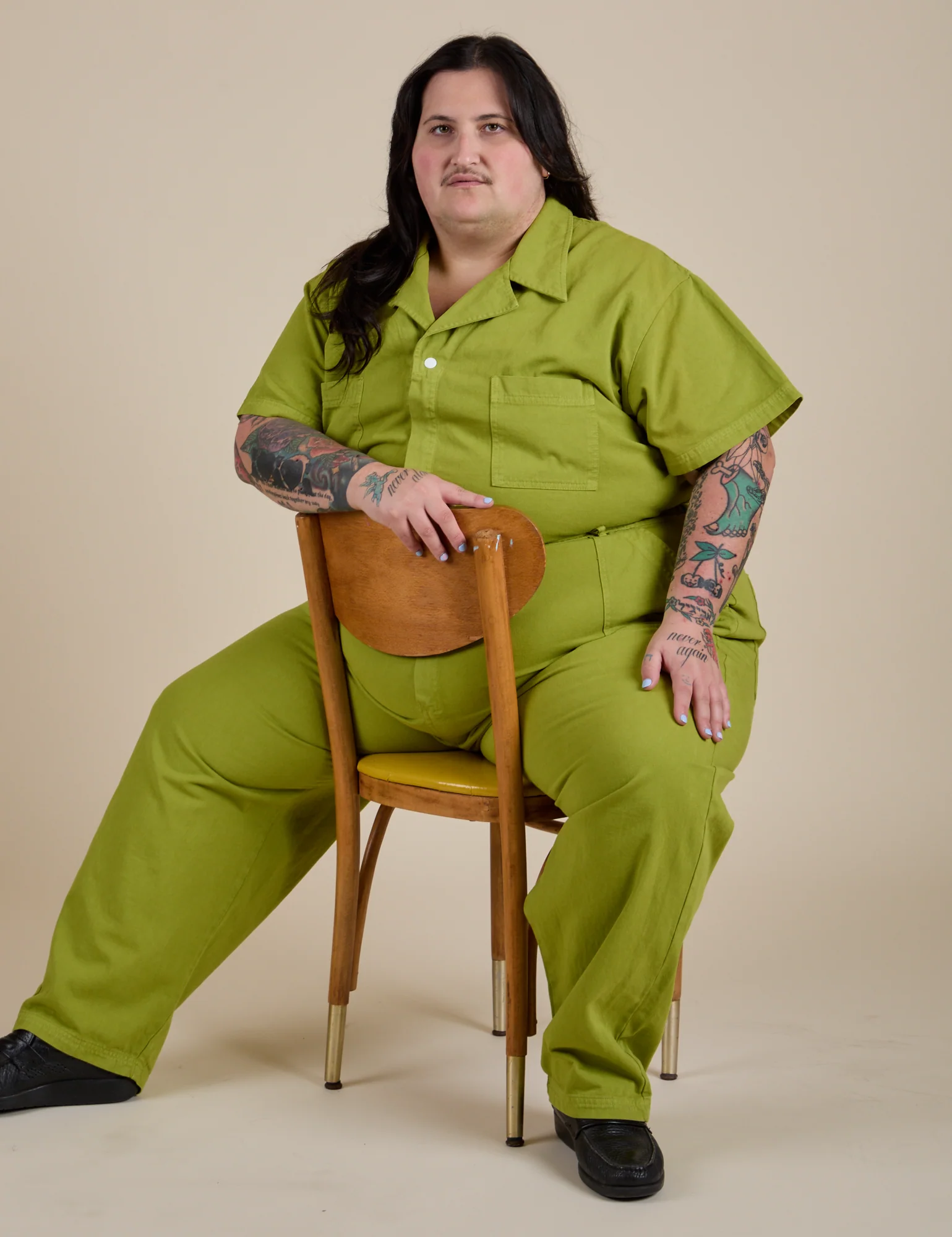Short Sleeve Jumpsuit - Gross Green - Image 15