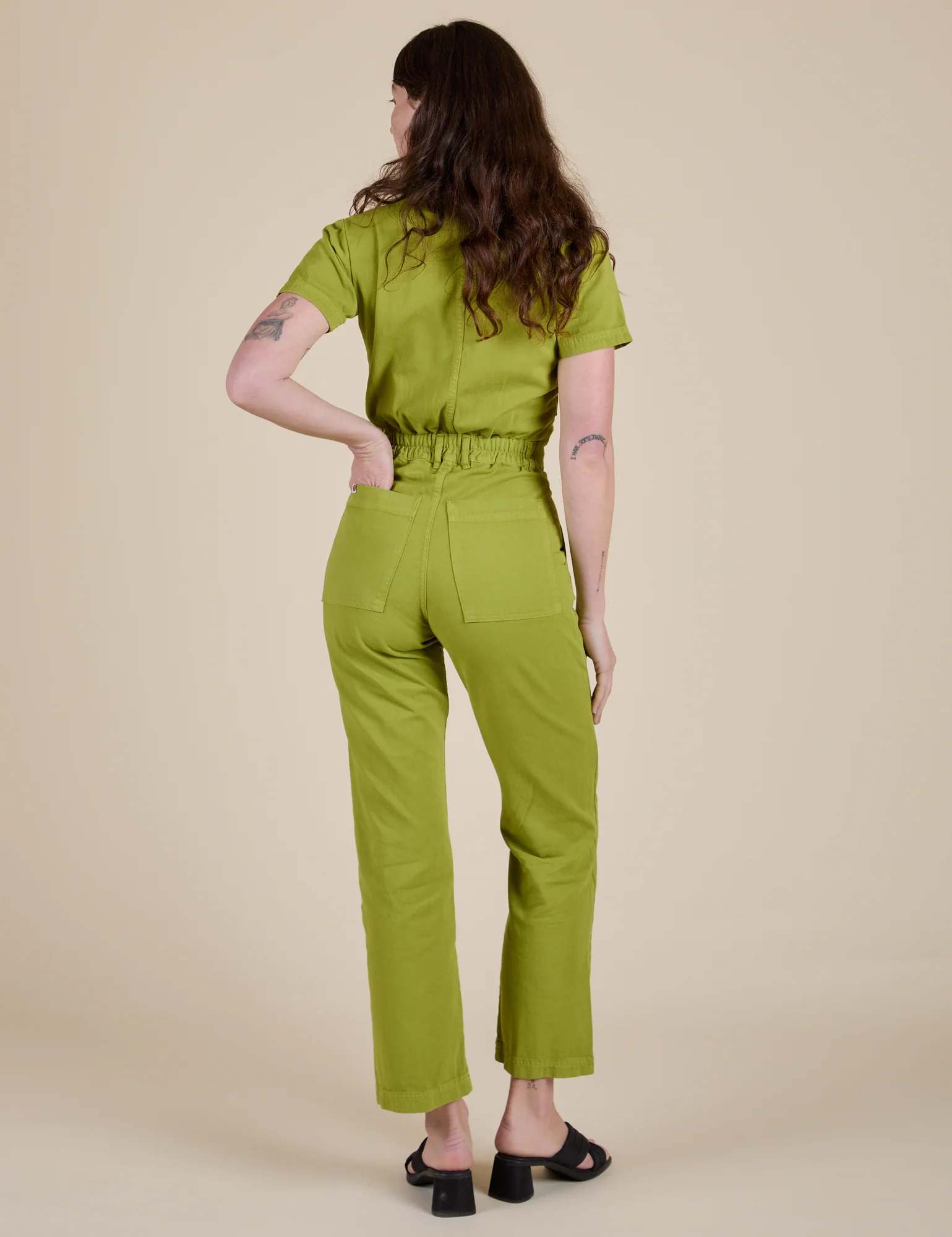 Short Sleeve Jumpsuit - Gross Green - Image 7