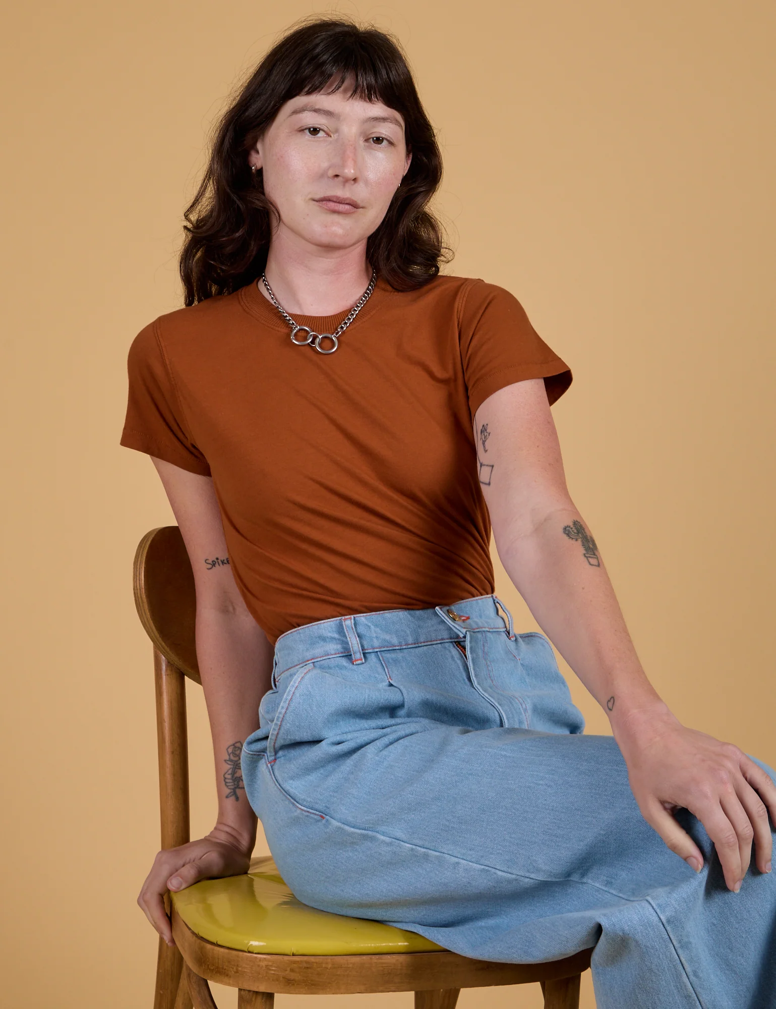 The Organic Vintage Tee - Burnt Terracotta