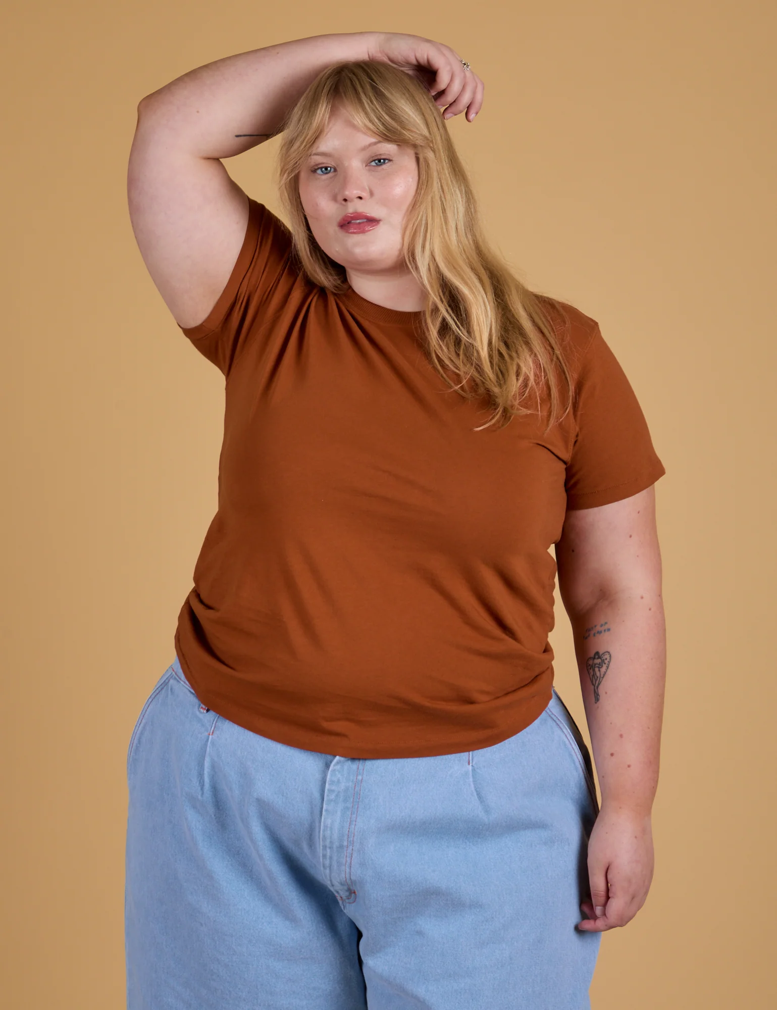 The Organic Vintage Tee - Burnt Terracotta - Image 19