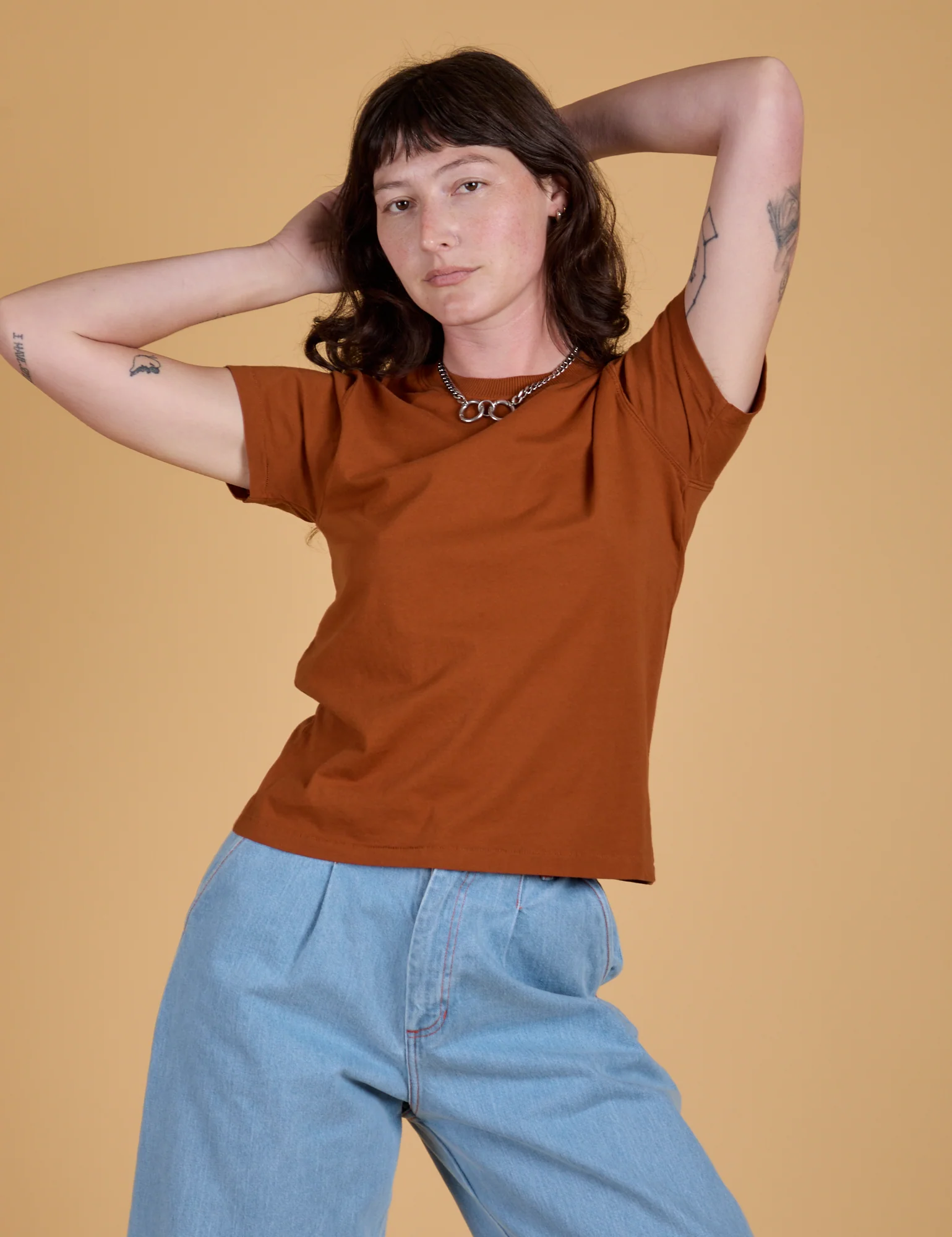 The Organic Vintage Tee - Burnt Terracotta - Image 7