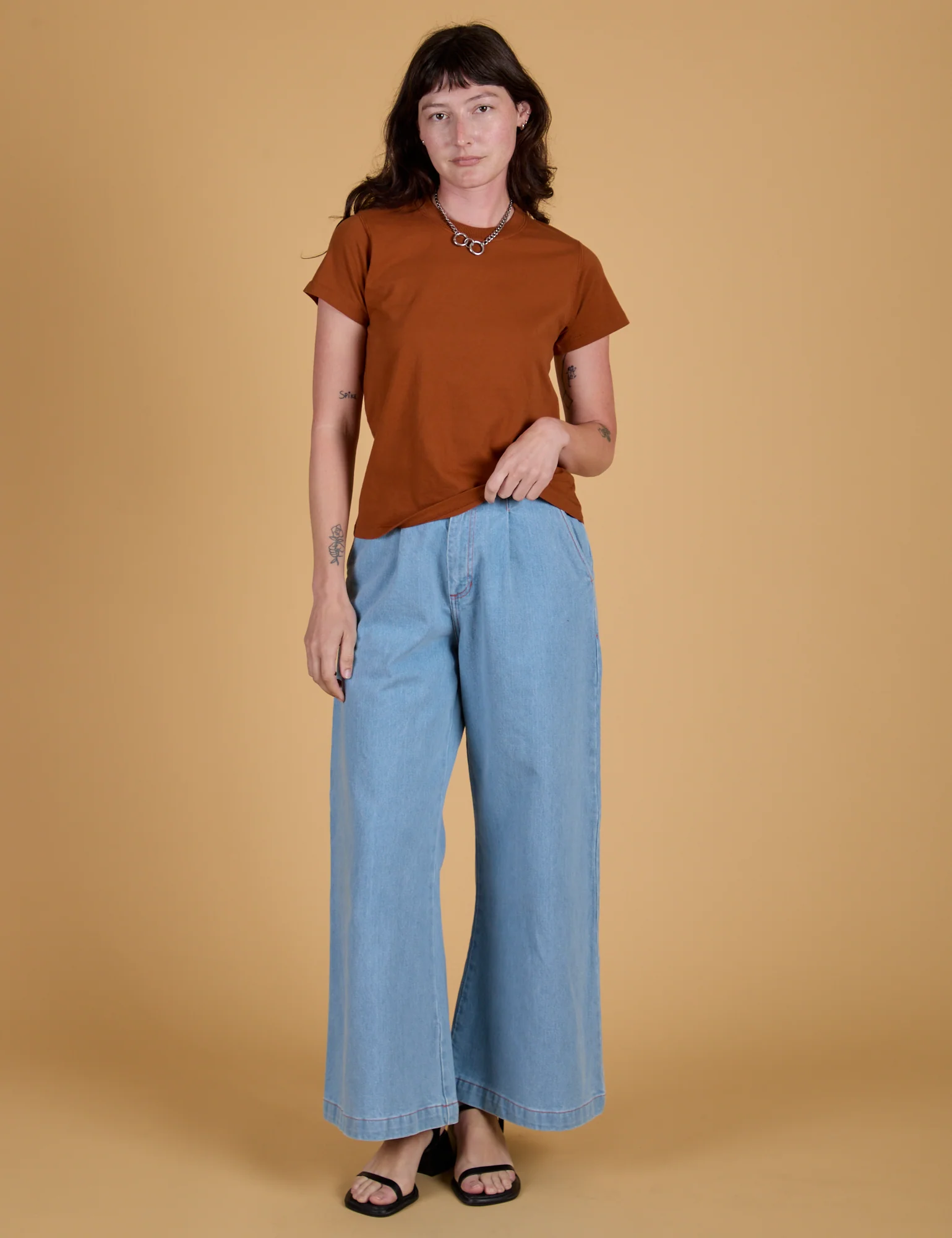The Organic Vintage Tee - Burnt Terracotta - Image 8