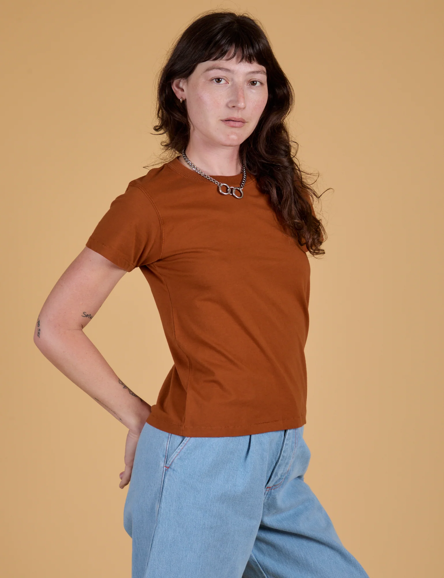 The Organic Vintage Tee - Burnt Terracotta - Image 9
