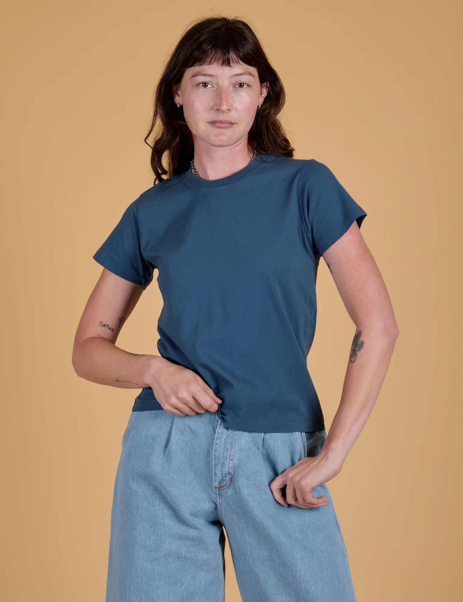 The Organic Vintage Tee - French Blue - Image 11