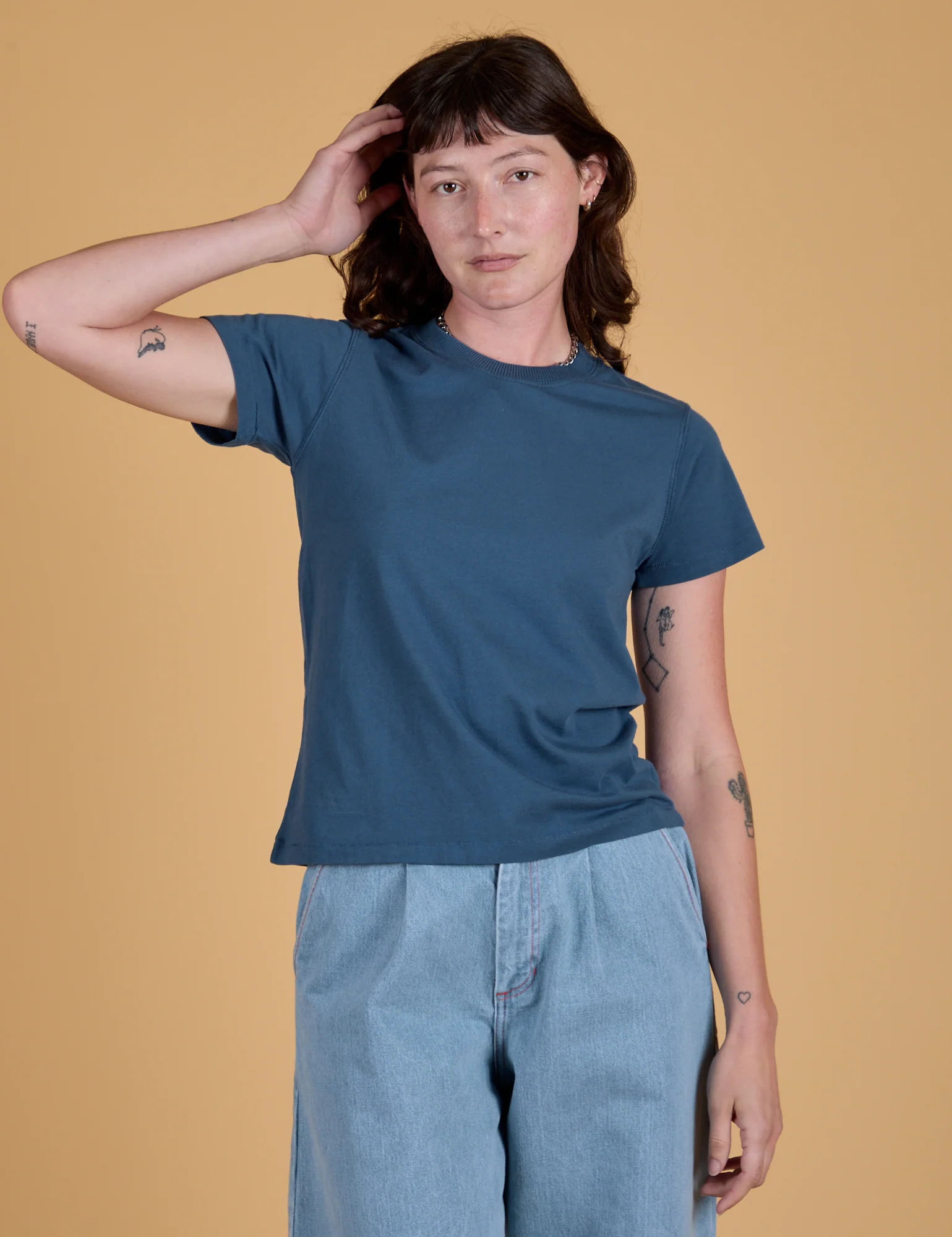 The Organic Vintage Tee - French Blue - Image 13