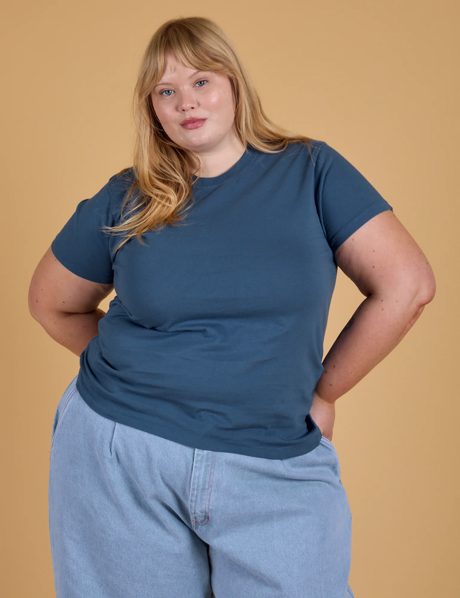 The Organic Vintage Tee - French Blue - Image 19