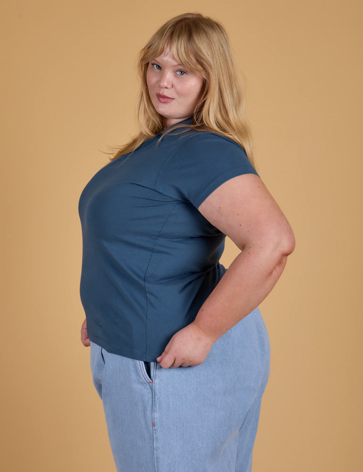 The Organic Vintage Tee - French Blue - Image 21
