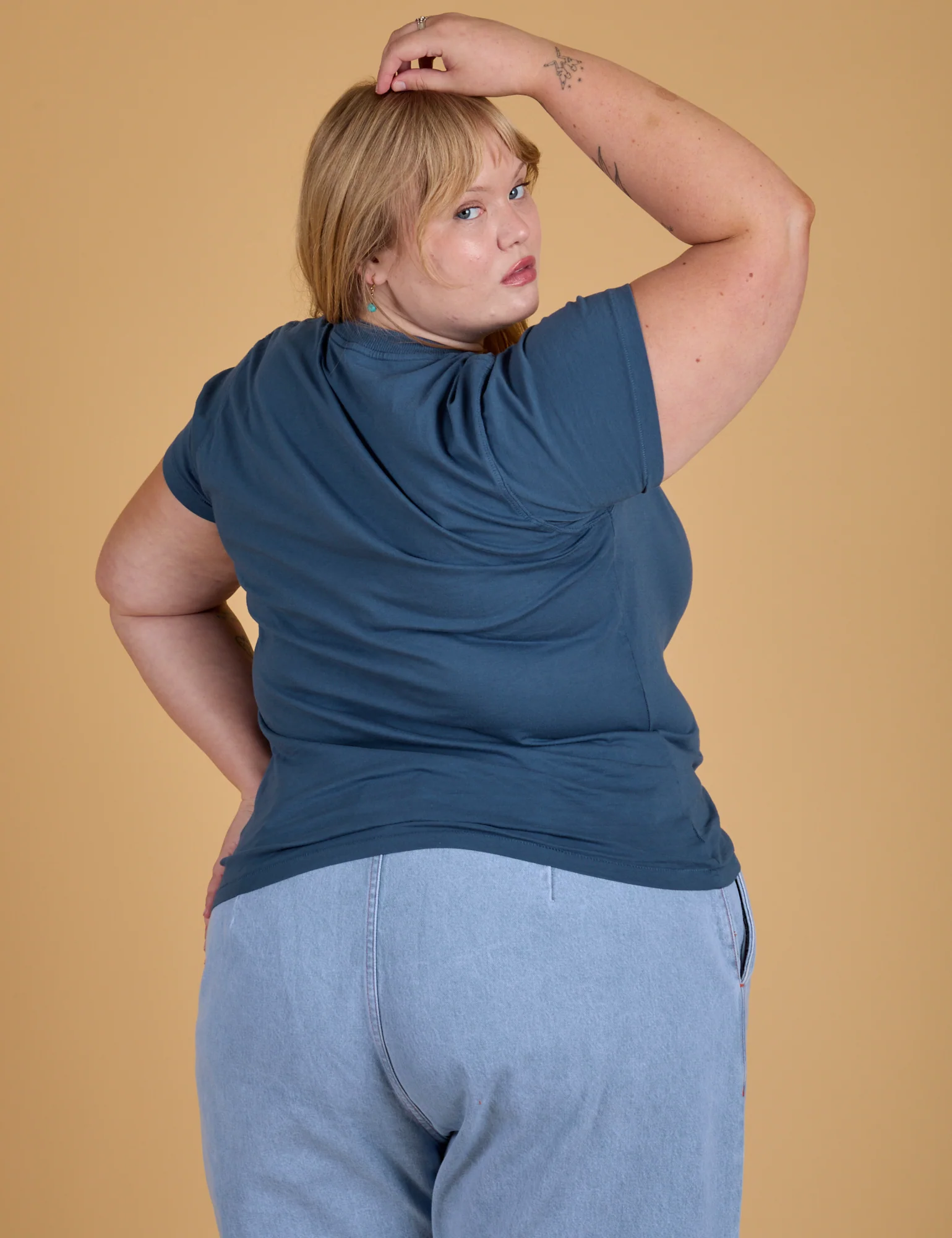 The Organic Vintage Tee - French Blue - Image 22