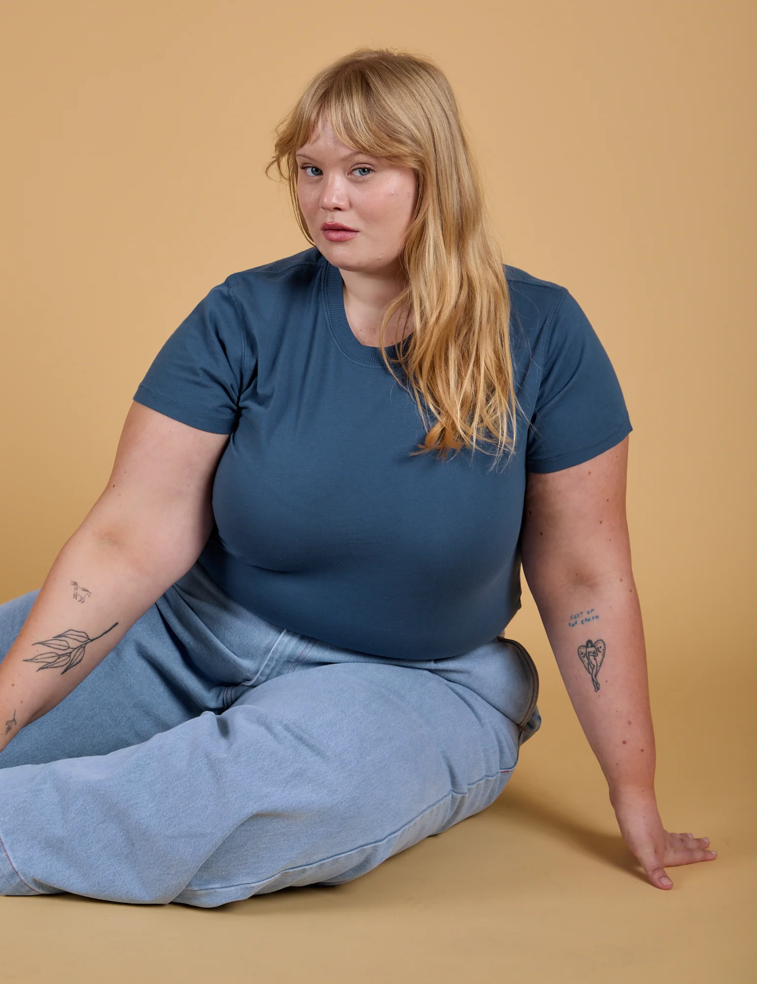 The Organic Vintage Tee - French Blue - Image 26