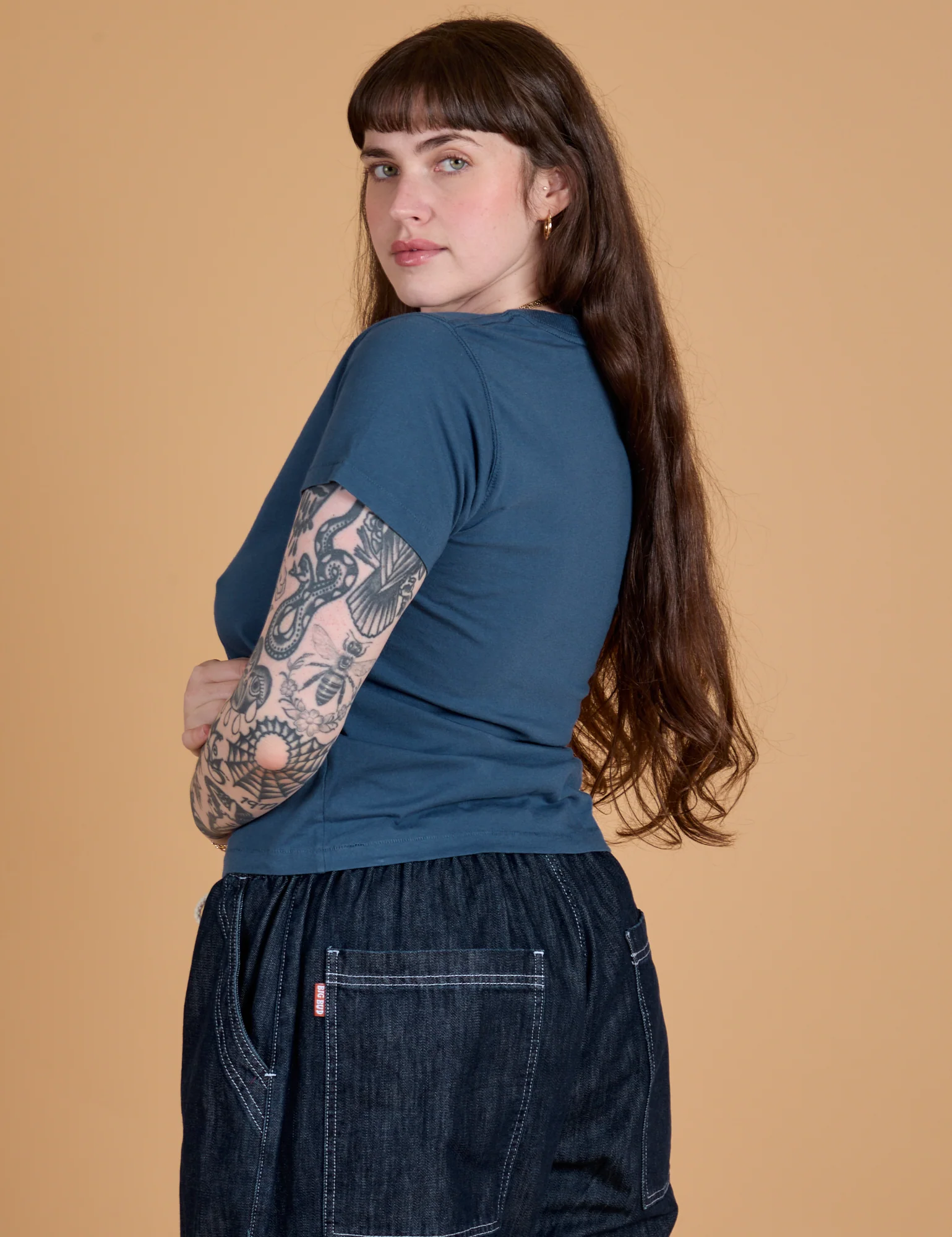 The Organic Vintage Tee - French Blue - Image 8