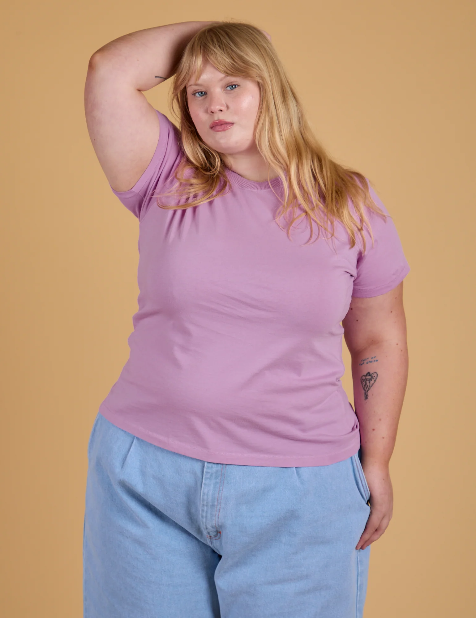 The Organic Vintage Tee - Lilac Purple - Image 11