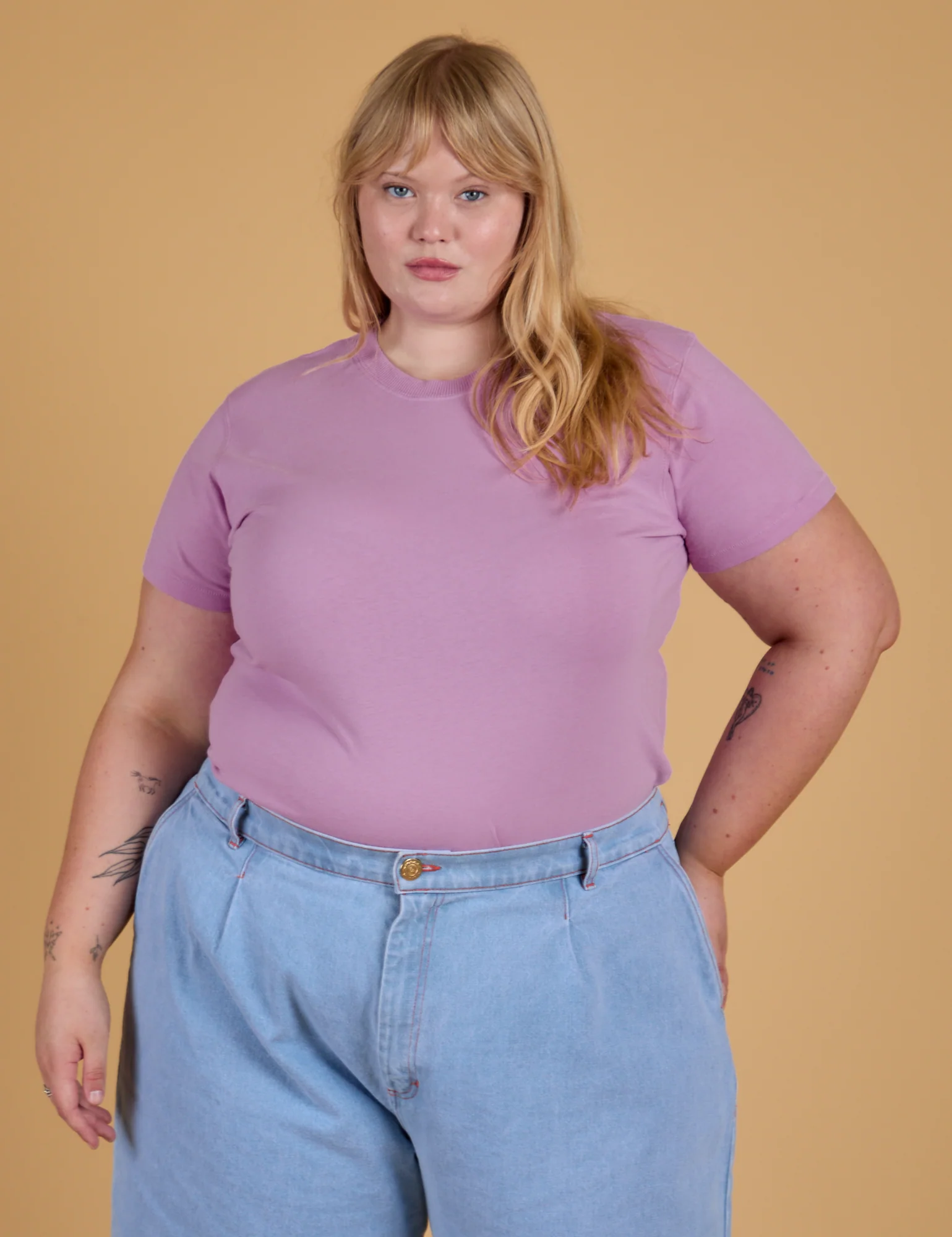 The Organic Vintage Tee - Lilac Purple - Image 13