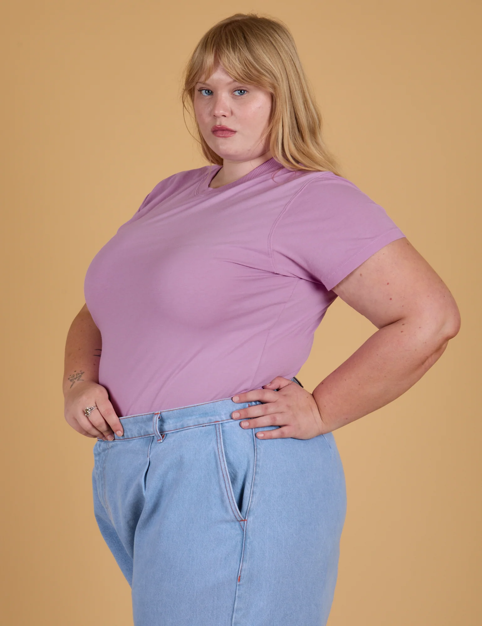 The Organic Vintage Tee - Lilac Purple - Image 15