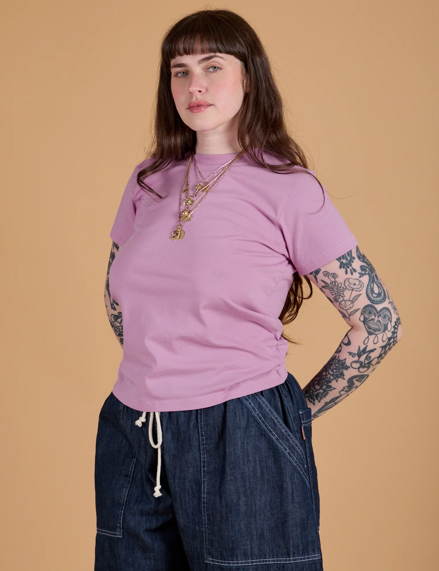 The Organic Vintage Tee - Lilac Purple - Image 5