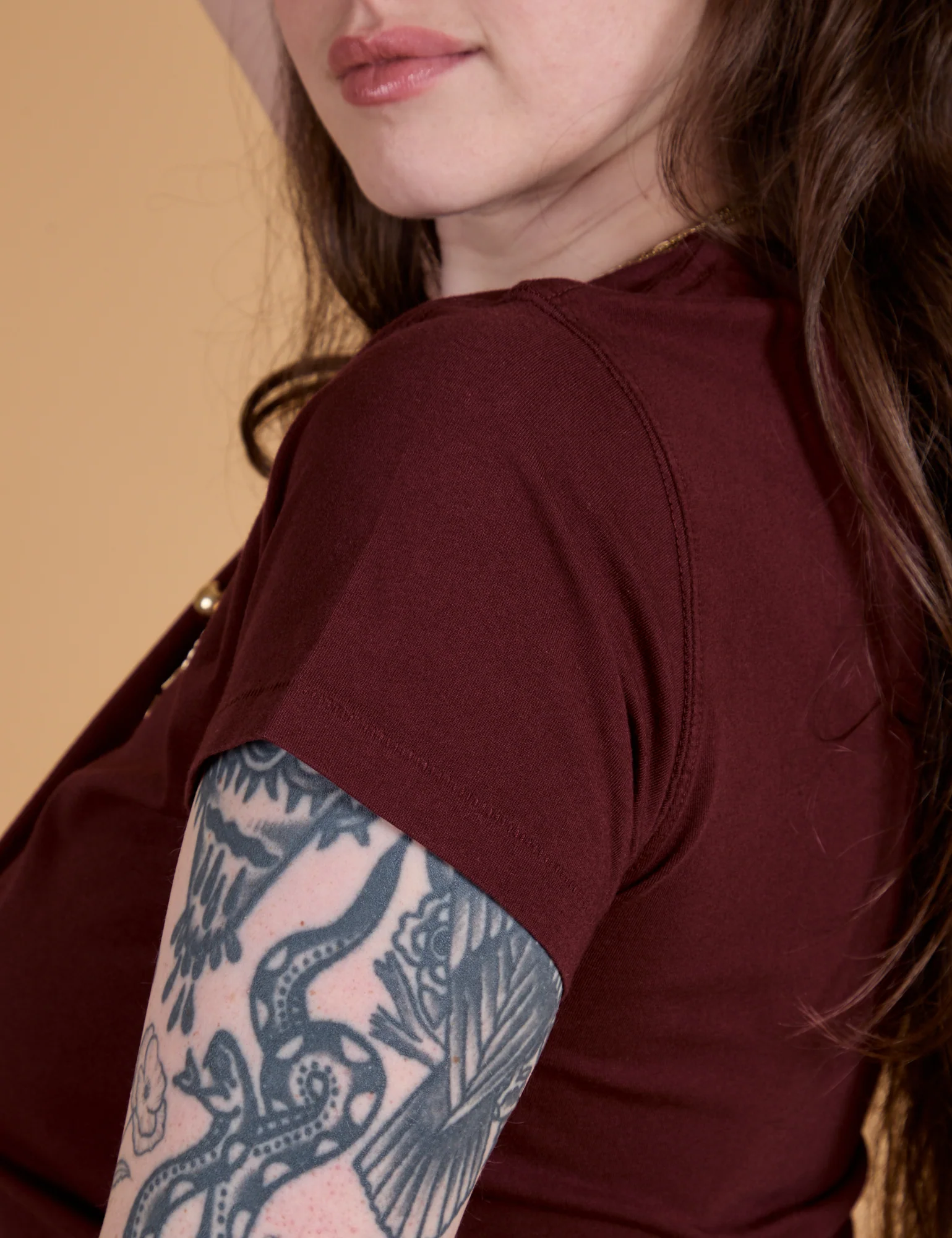 The Organic Vintage Tee - Red Wine - Image 11