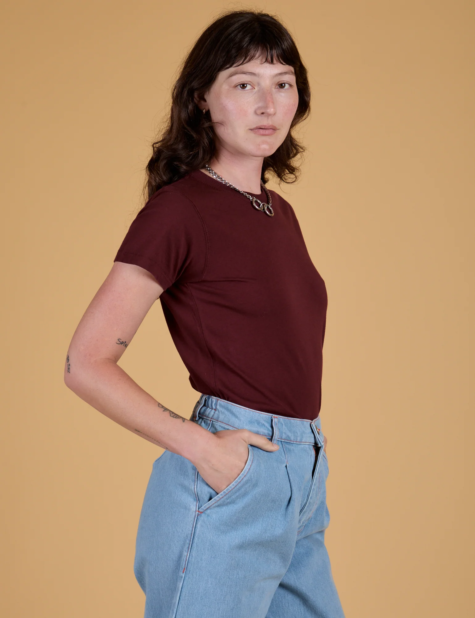 The Organic Vintage Tee - Red Wine - Image 5