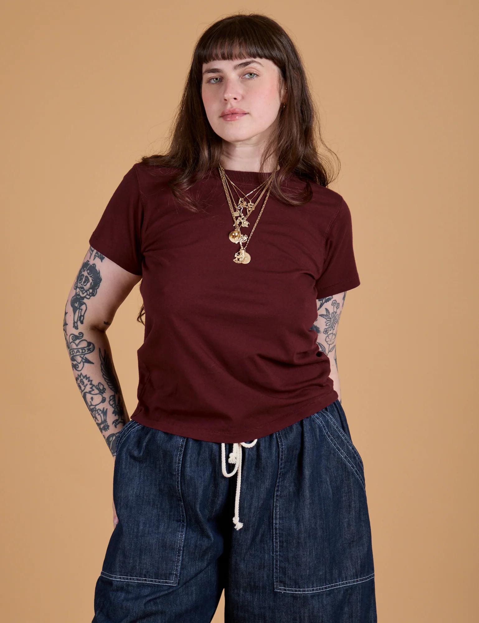 The Organic Vintage Tee - Red Wine - Image 7